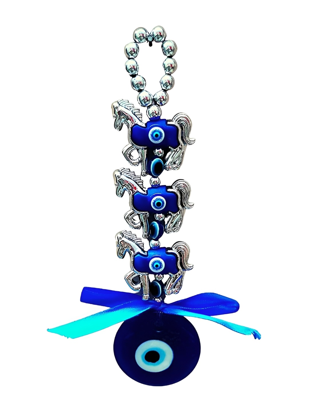 

RIPE INDIA Blue Evil Eye Glass Wall Hanging