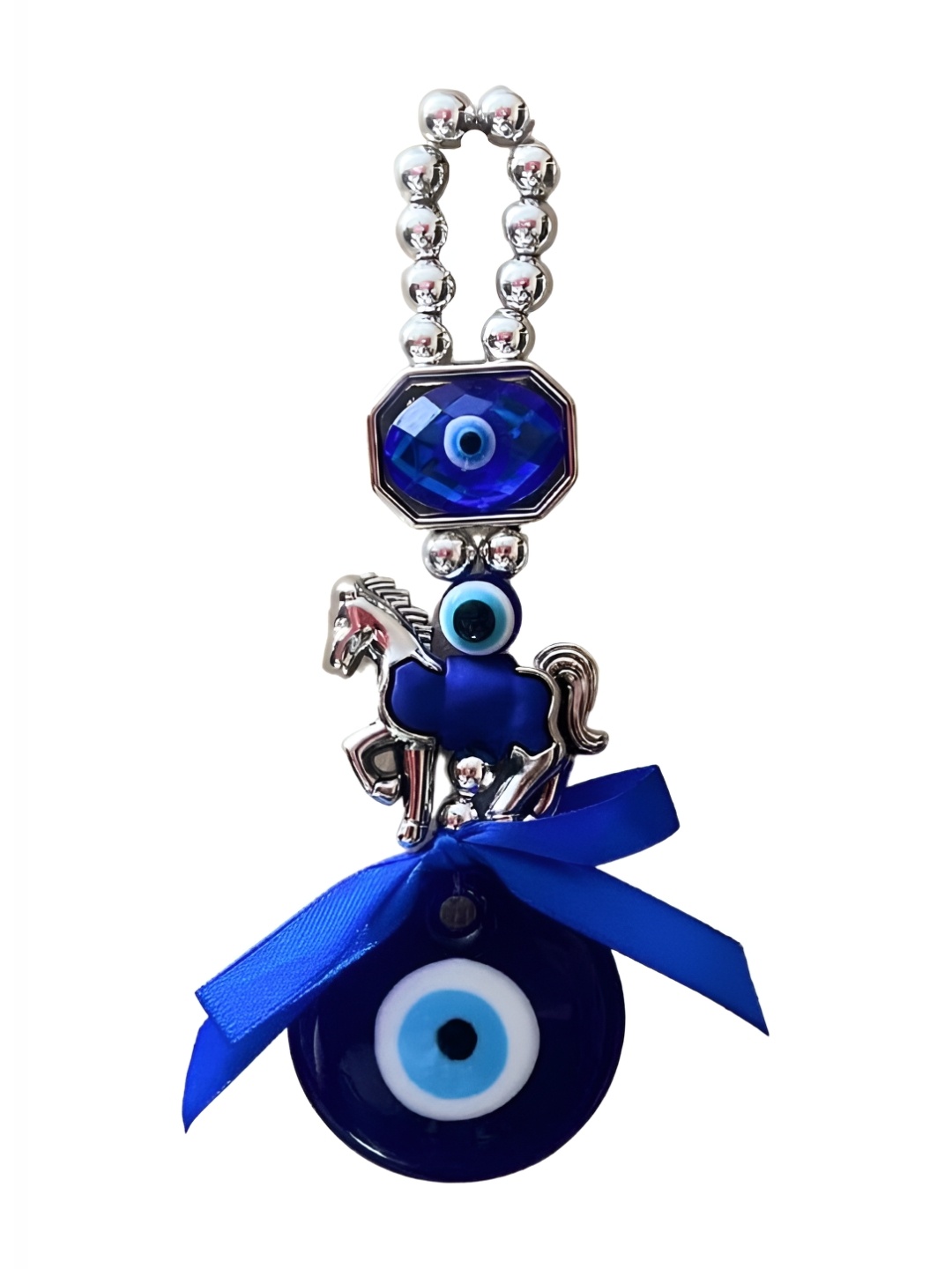 

RIPE INDIA Blue Evil Eye Glass Wall Hanging
