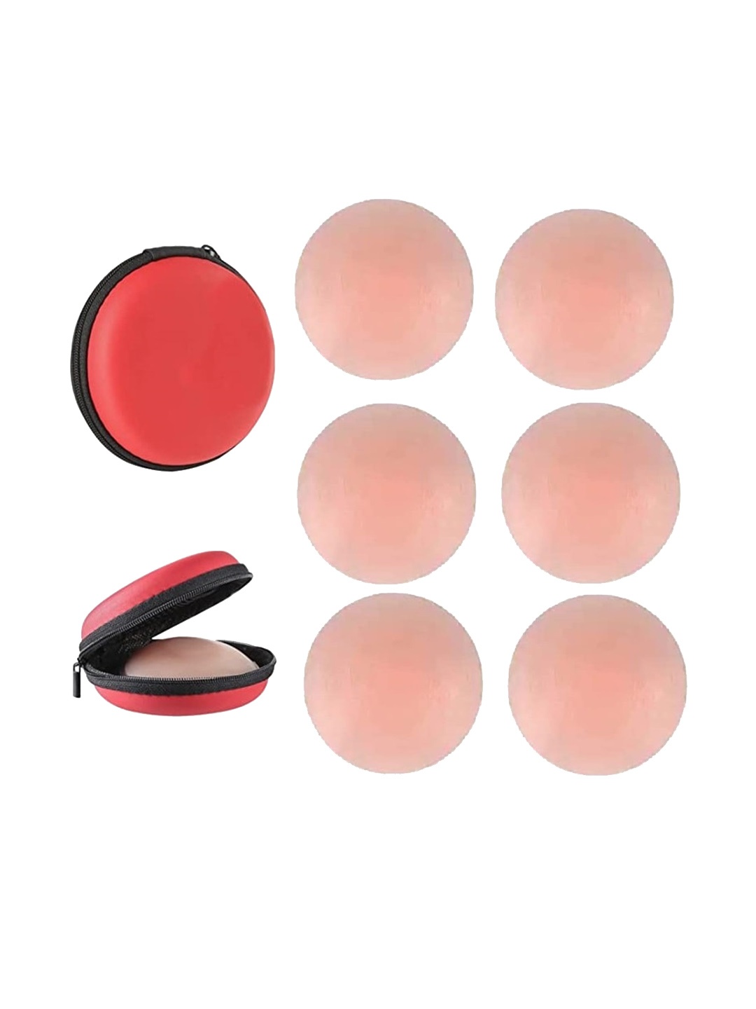 

PLUMBURY Set Of 3 Stick On Silicon Nipple Cover Pasties, Beige