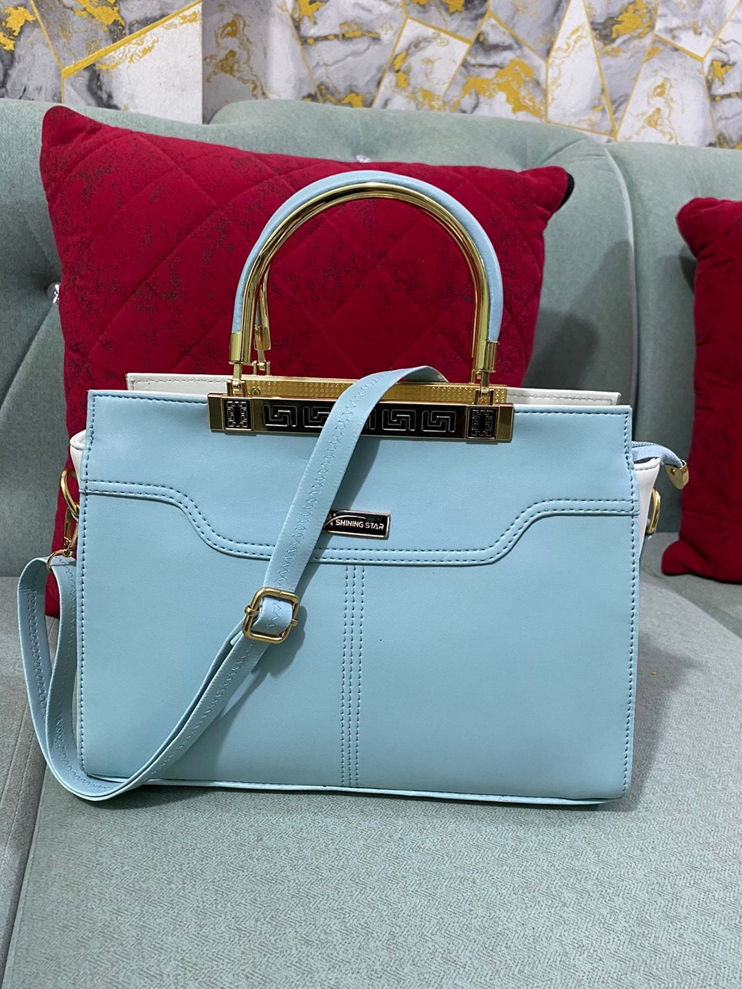 

SHINING STAR Structured Handheld Bag, Blue