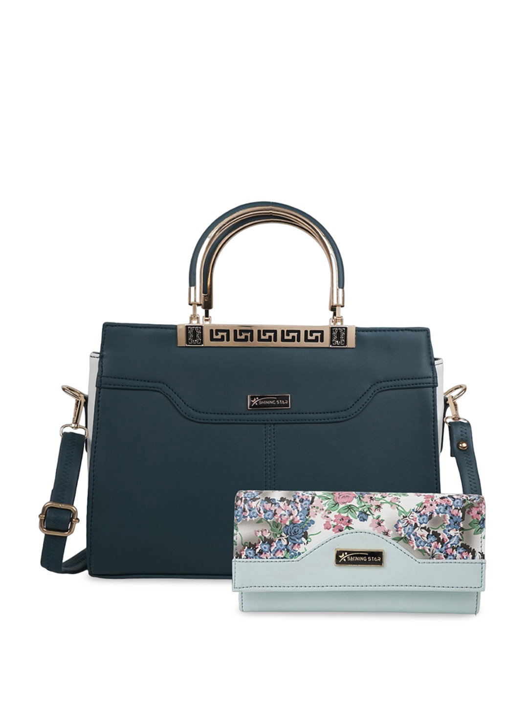 

SHINING STAR Structured Handheld Bag, Navy blue