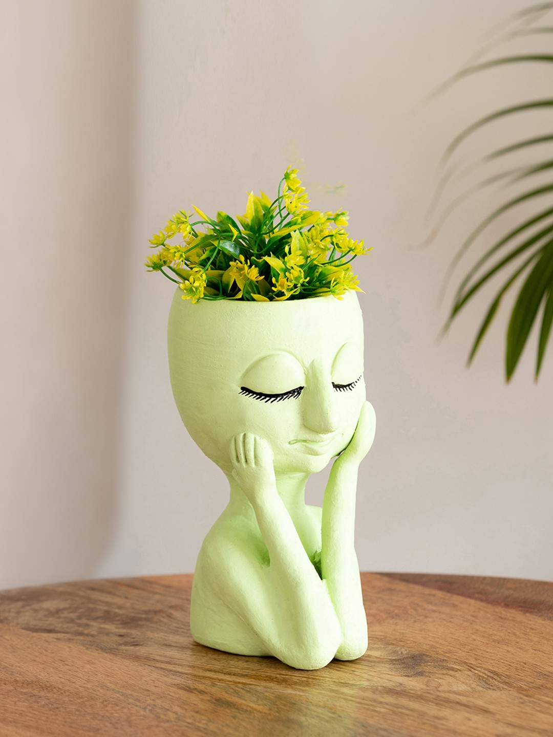 

ExclusiveLane Green Terracotta Table Planter Flower Pot