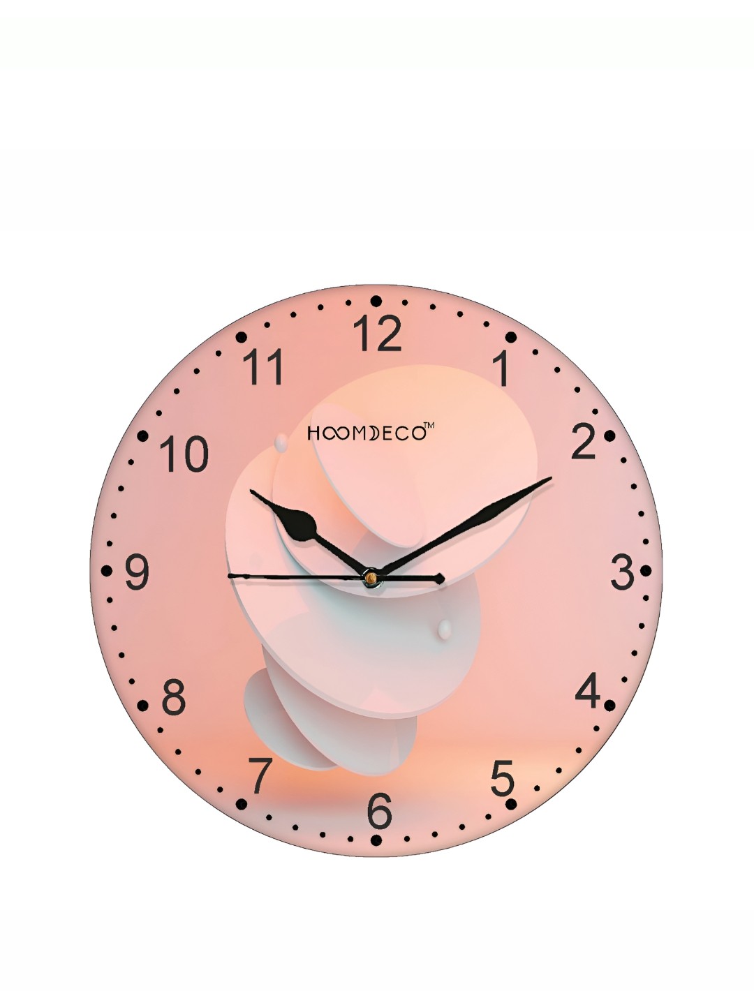

HOOMDECO Pink & White Printed Round Shaped Contemporary Wall Clock