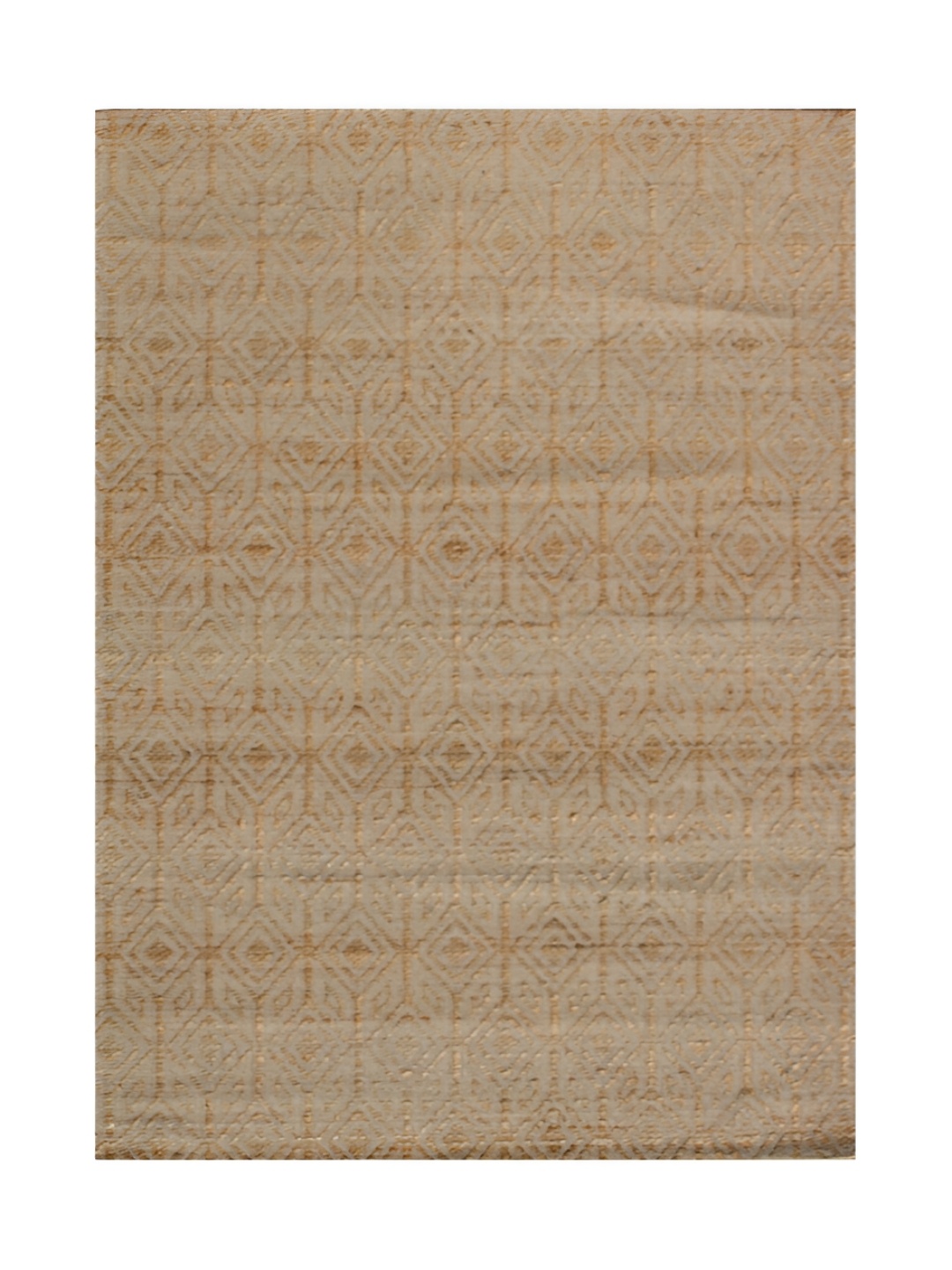 

MRIC Beige Geometric Handmade Hemp Carpet
