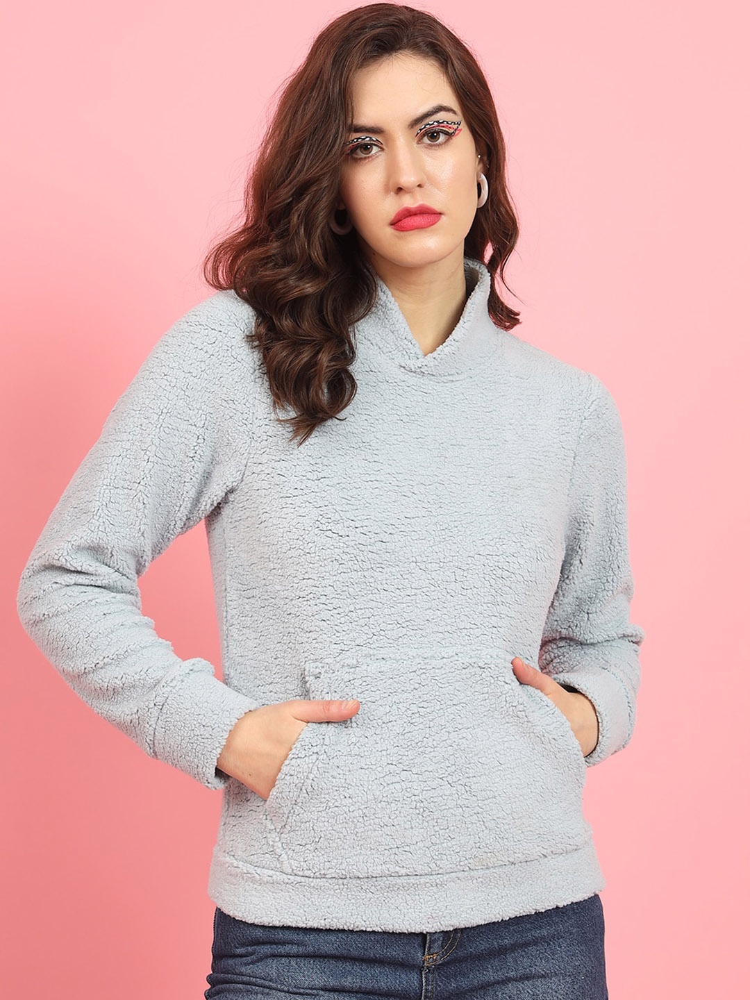 

BAESD Women Grey Lightweight Knitted Jacket