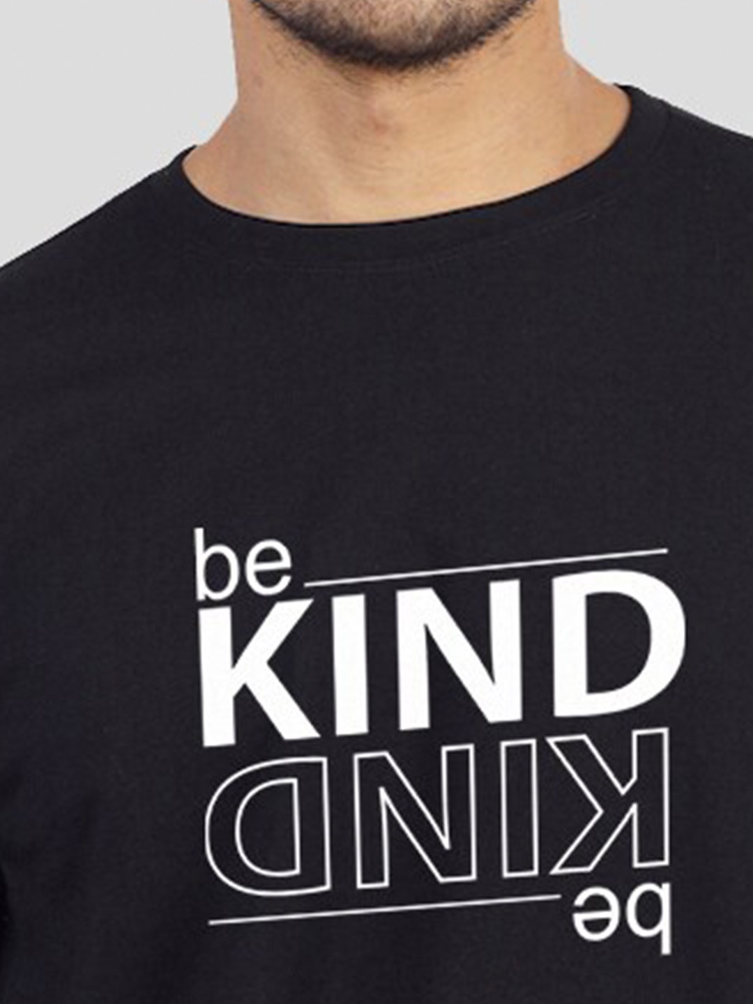 

Greylongg Typography Printed T-shirt, Black