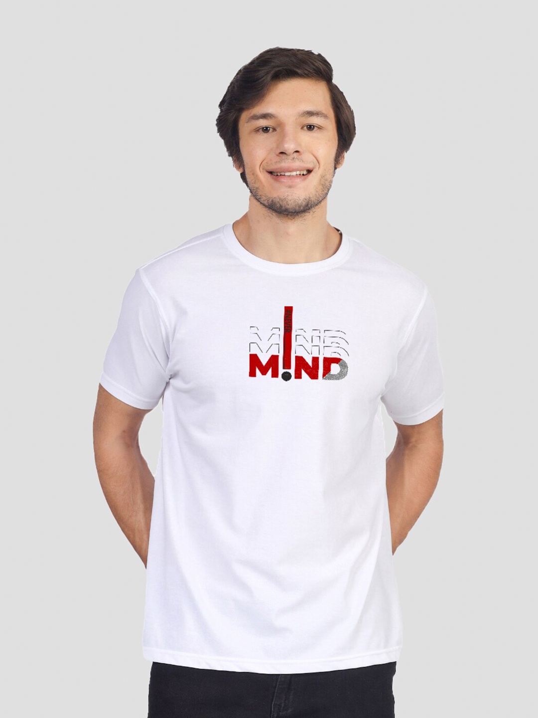 

Greylongg Typographic Printed Round Neck T-shirt, White