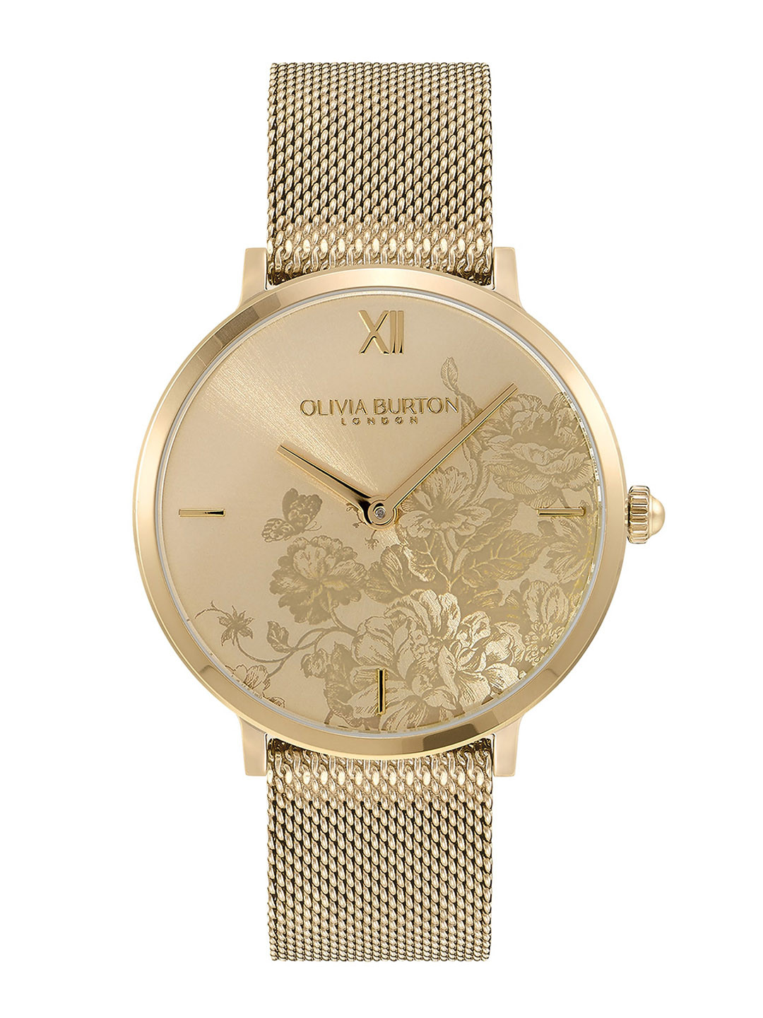 

Olivia Burton Women Floral Blooms Bracelet Style Straps Reset Time Analogue Watch, Gold