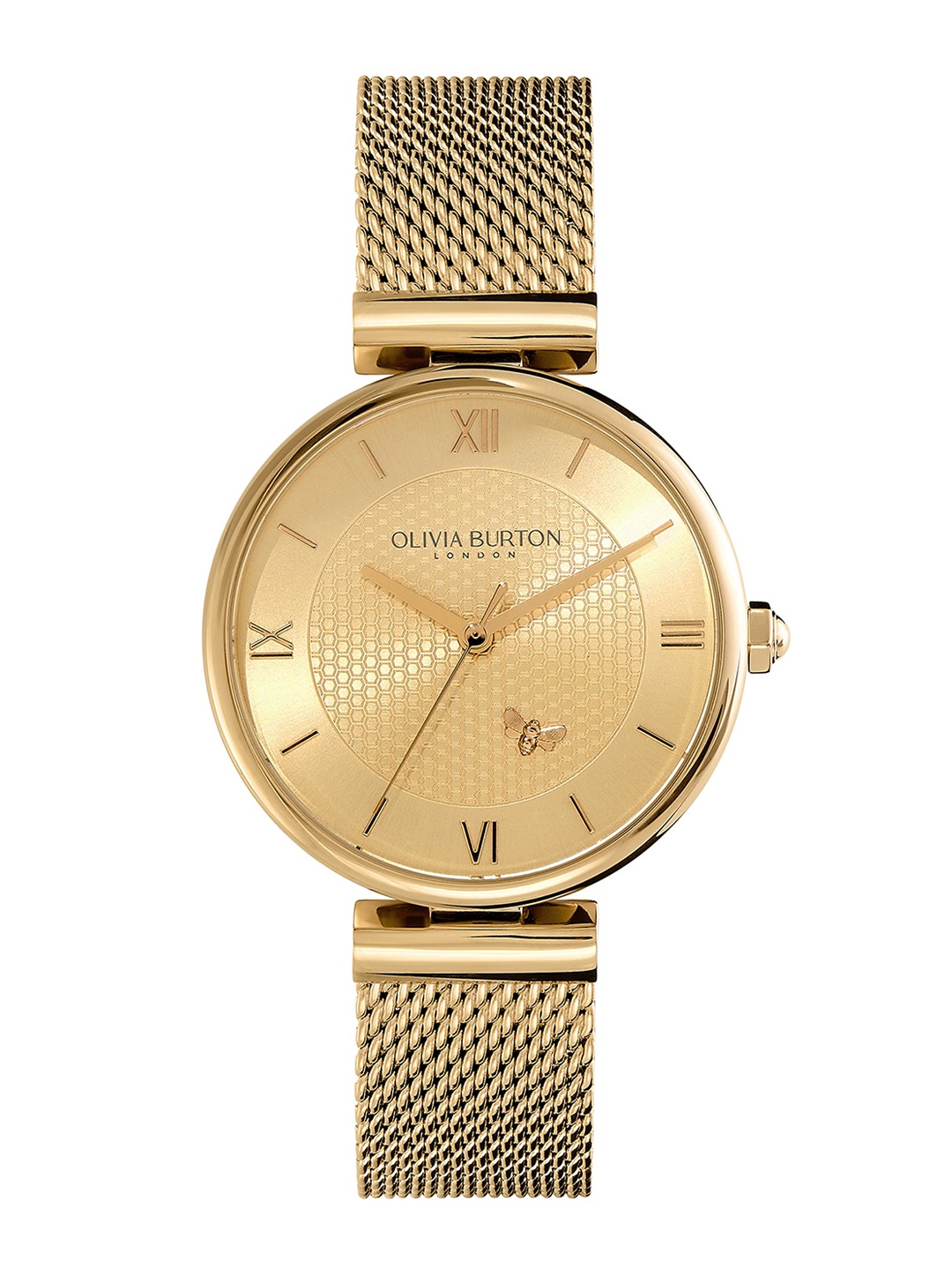 

Olivia Burton Women Stainless Steel Bracelet Style Straps Analogue Watch 24000096, Gold