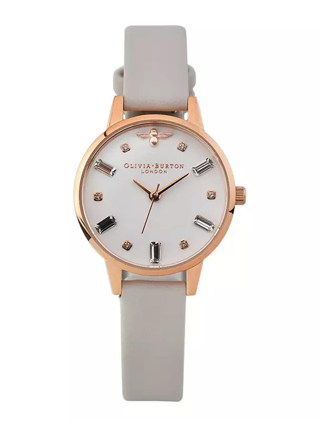 

Olivia Burton Women Leather Straps Analogue Watch OB16EX141, White