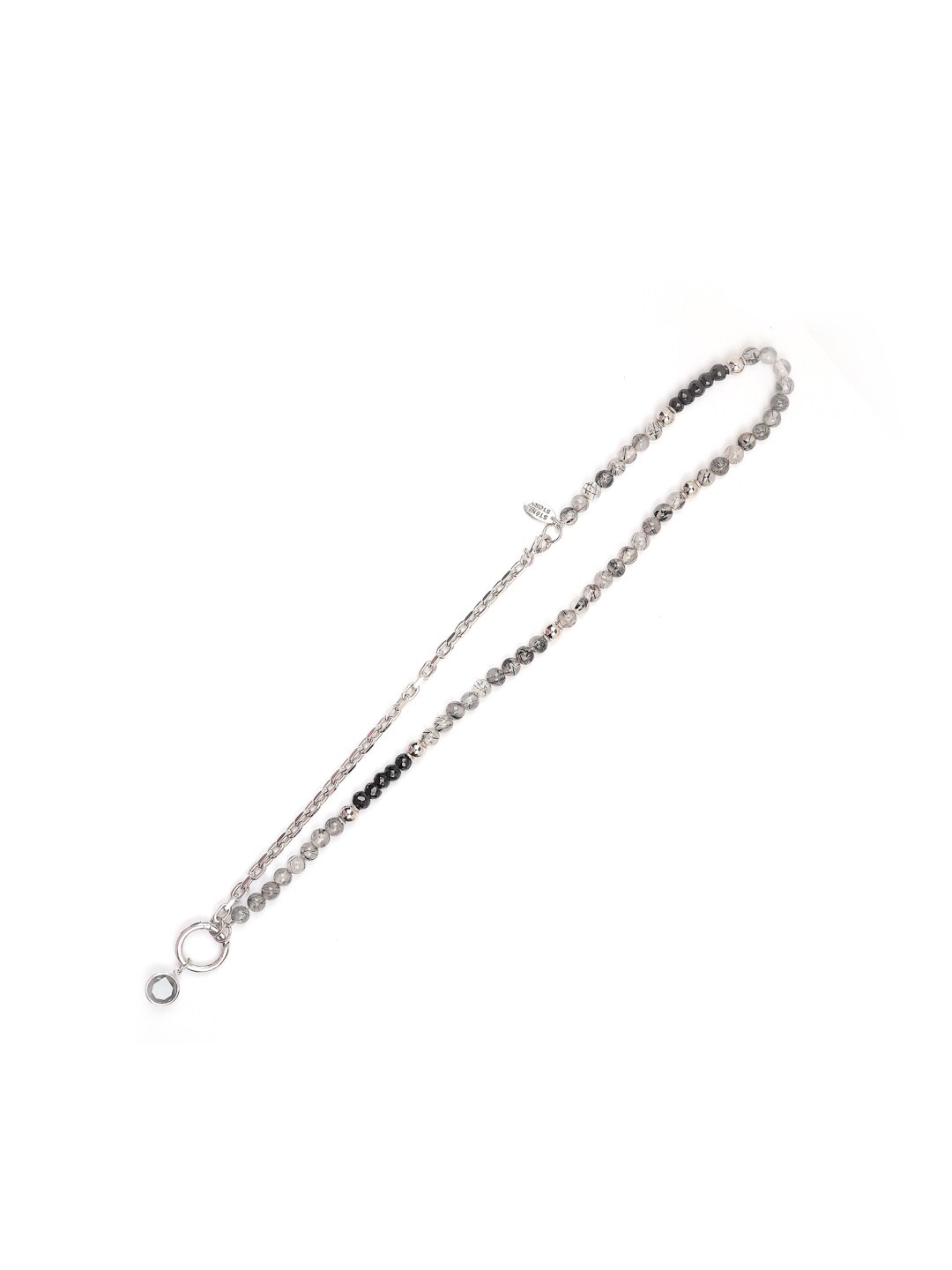 

Stone Story By Shruti Rutile Mystique Sterling Silver 2 in 1 Convertible Necklace