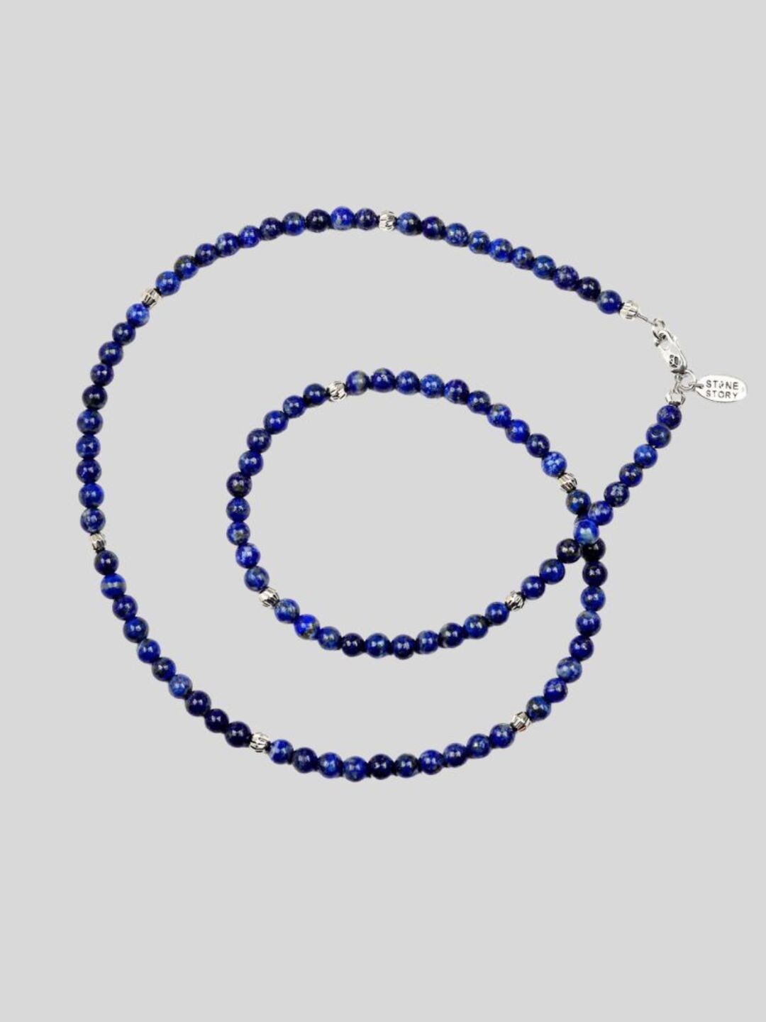 

Stone Story By Shruti Men Lapis Legacy Stone Sterling Silver Necklace
