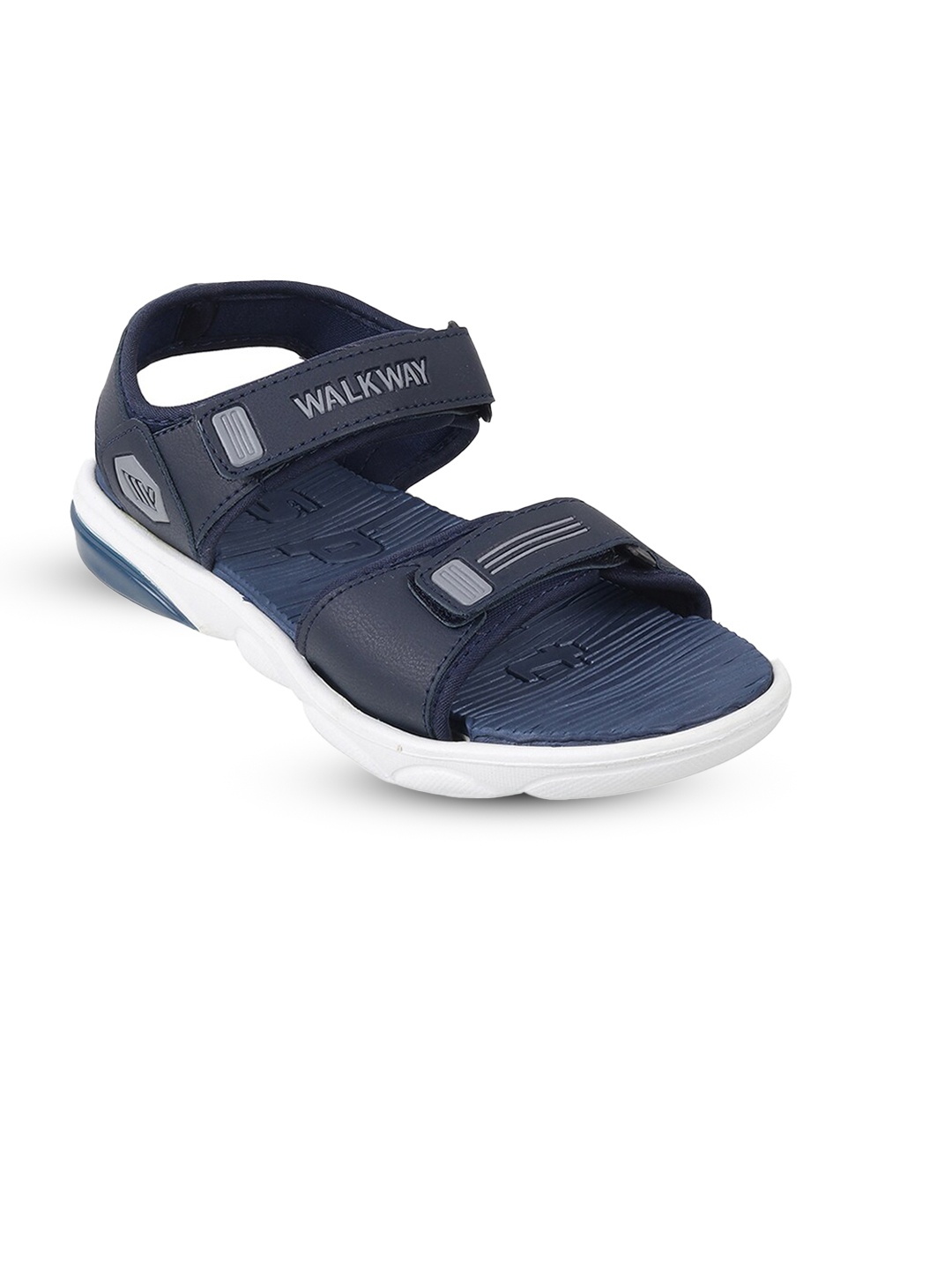 

WALKWAY by Metro Men Brand Logo Detail Sports Sandals, Navy blue