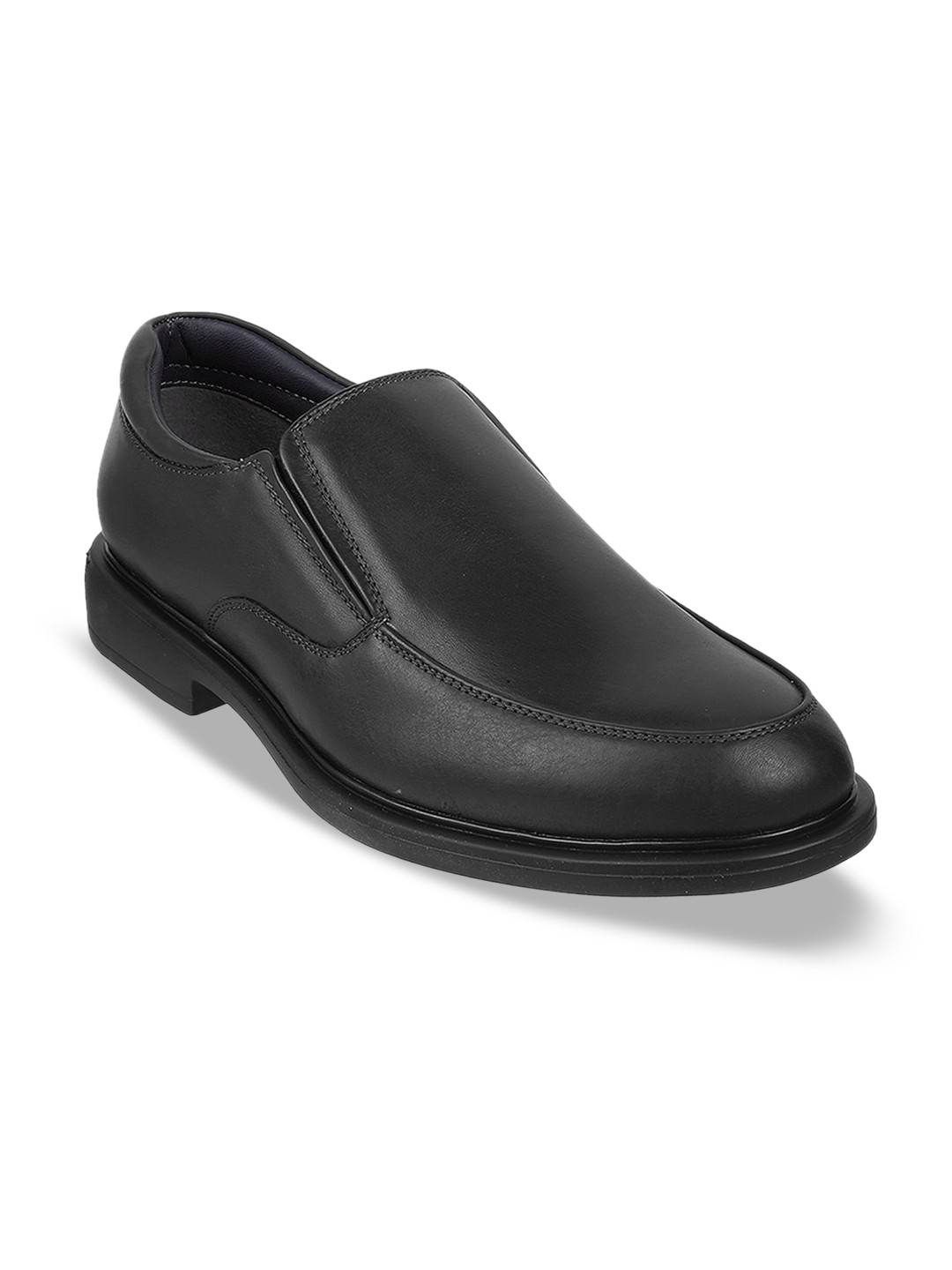 

DAVINCHI Men Leather Formal Slip On Shoes, Black