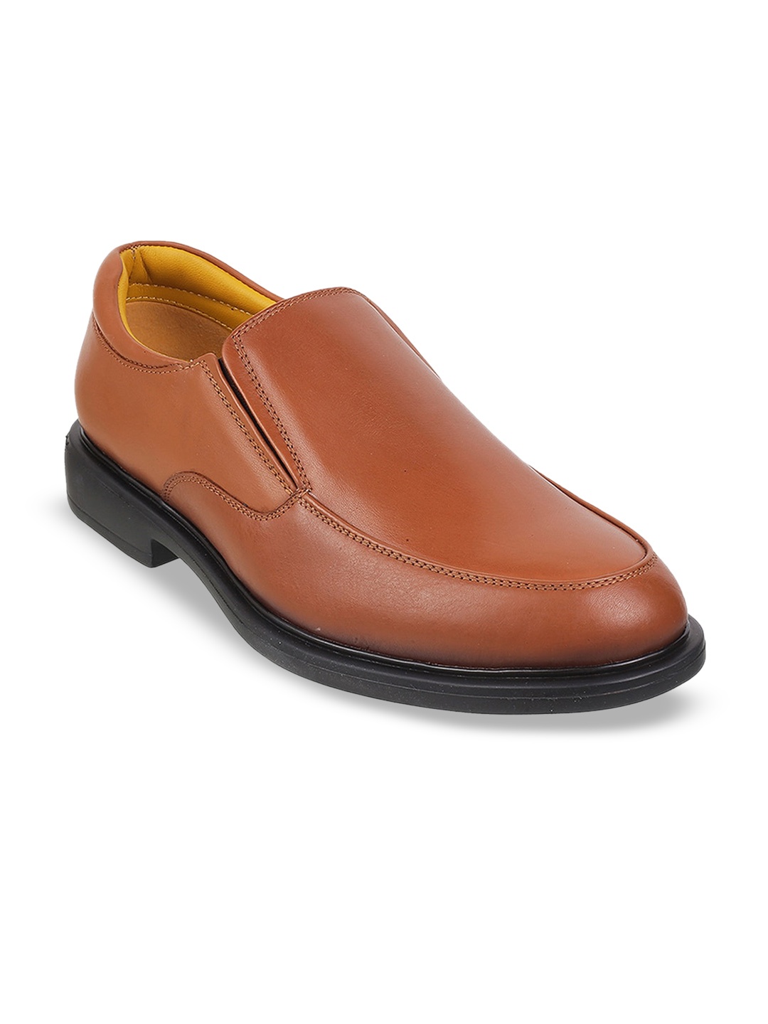 

DAVINCHI Men Leather Formal Slip On Shoes, Tan