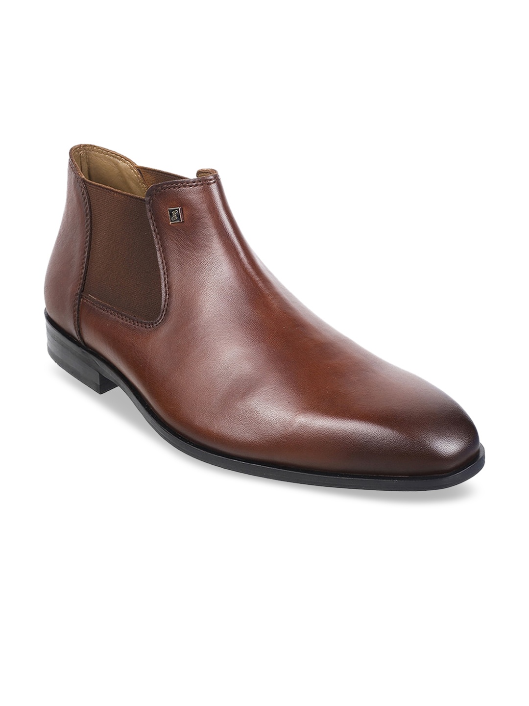 

J.FONTINI Men Mid Top Work Chelsea Boots, Tan
