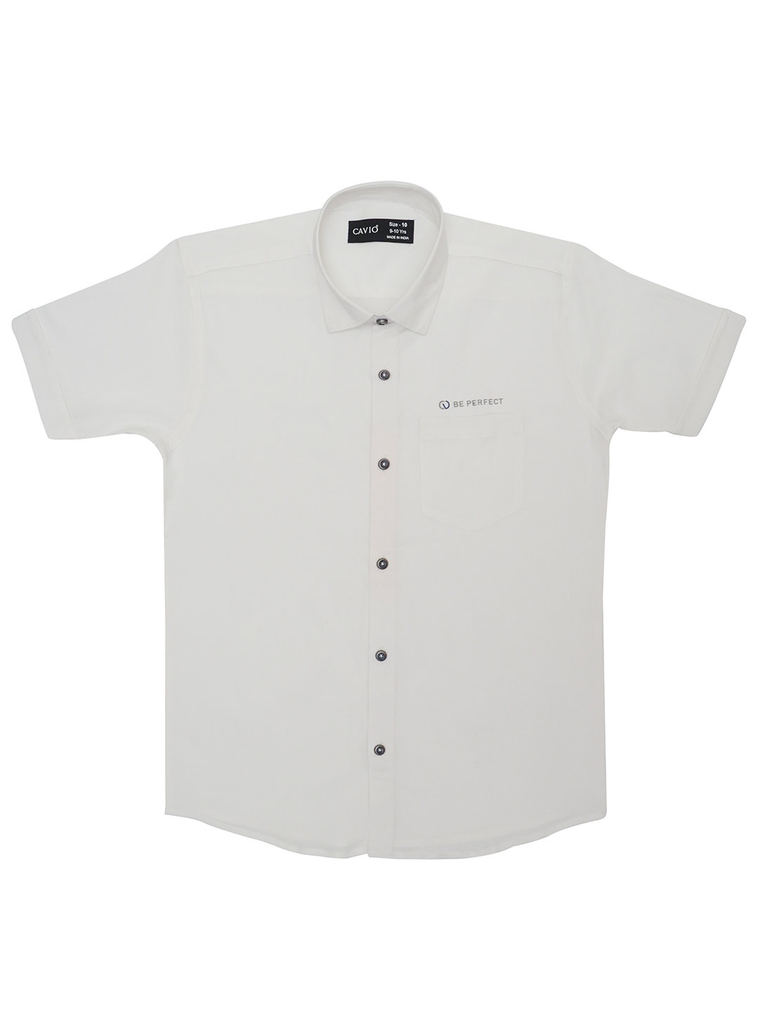 

CAVIO Boys Comfort Cotton Casual Shirt, White