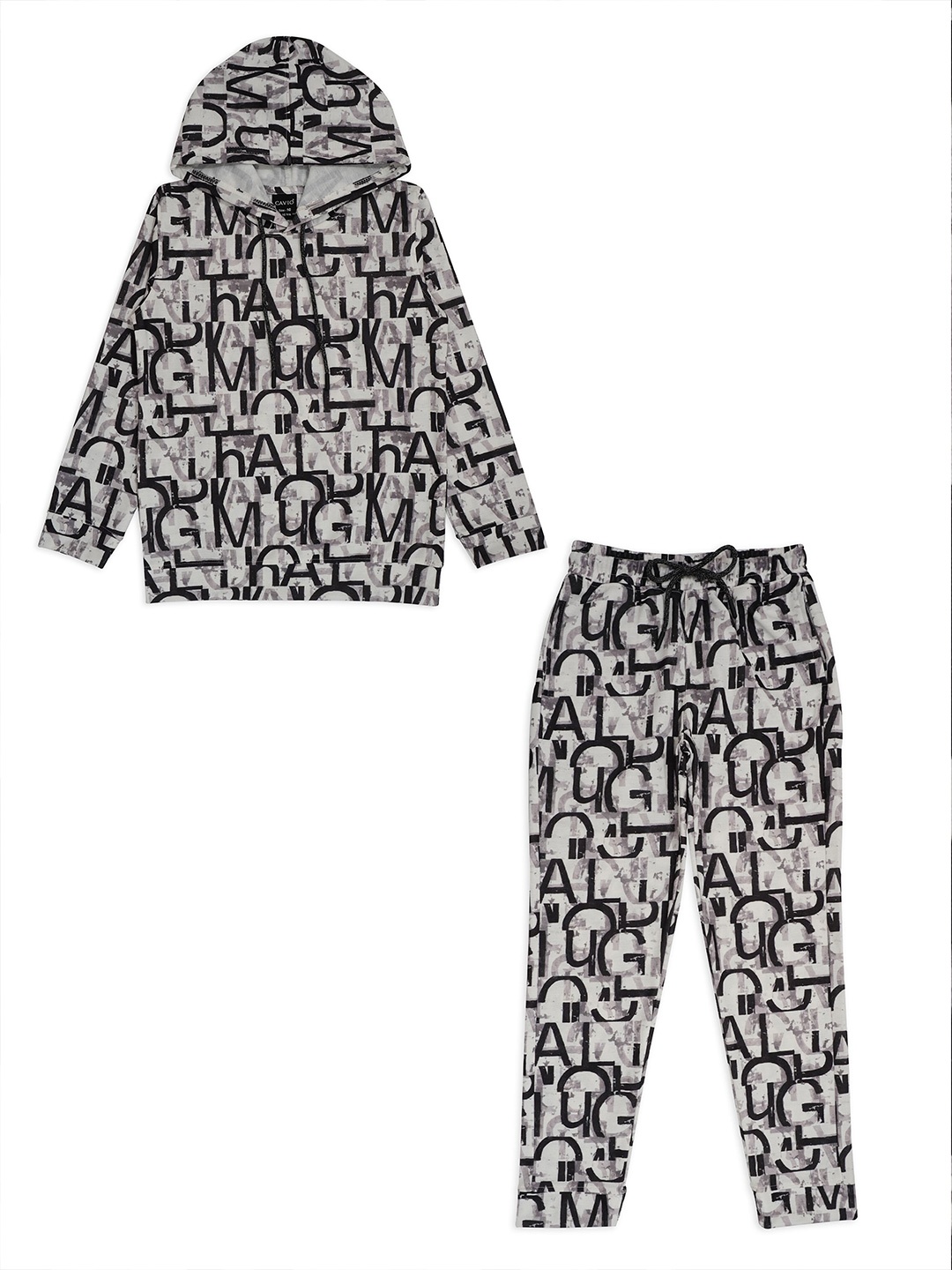 

CAVIO Boys Printed T-Shirt With Pyjamas, Grey