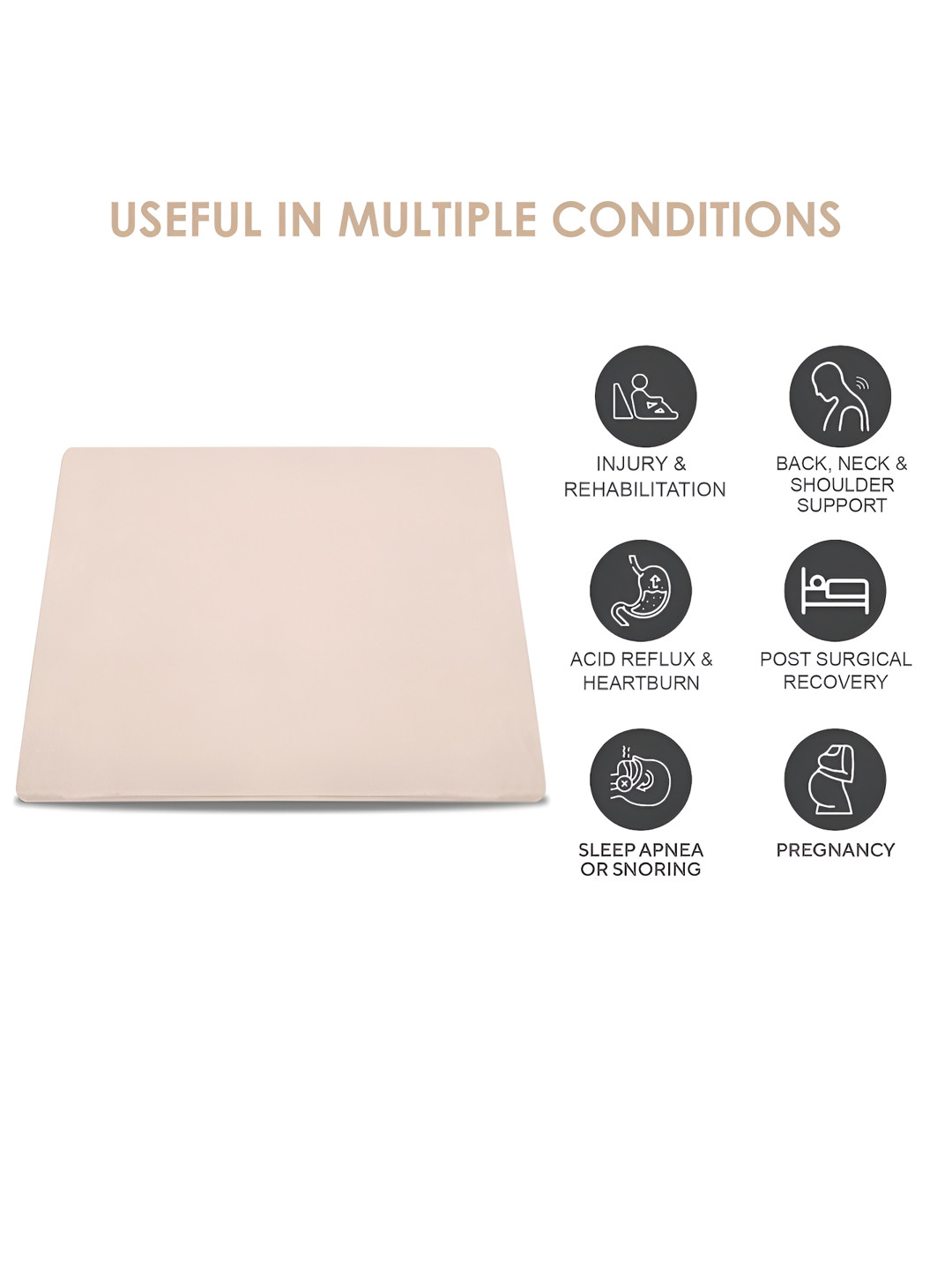 

Dormyo Cream Memory Foam Filled Breathable Therapedic Pillow