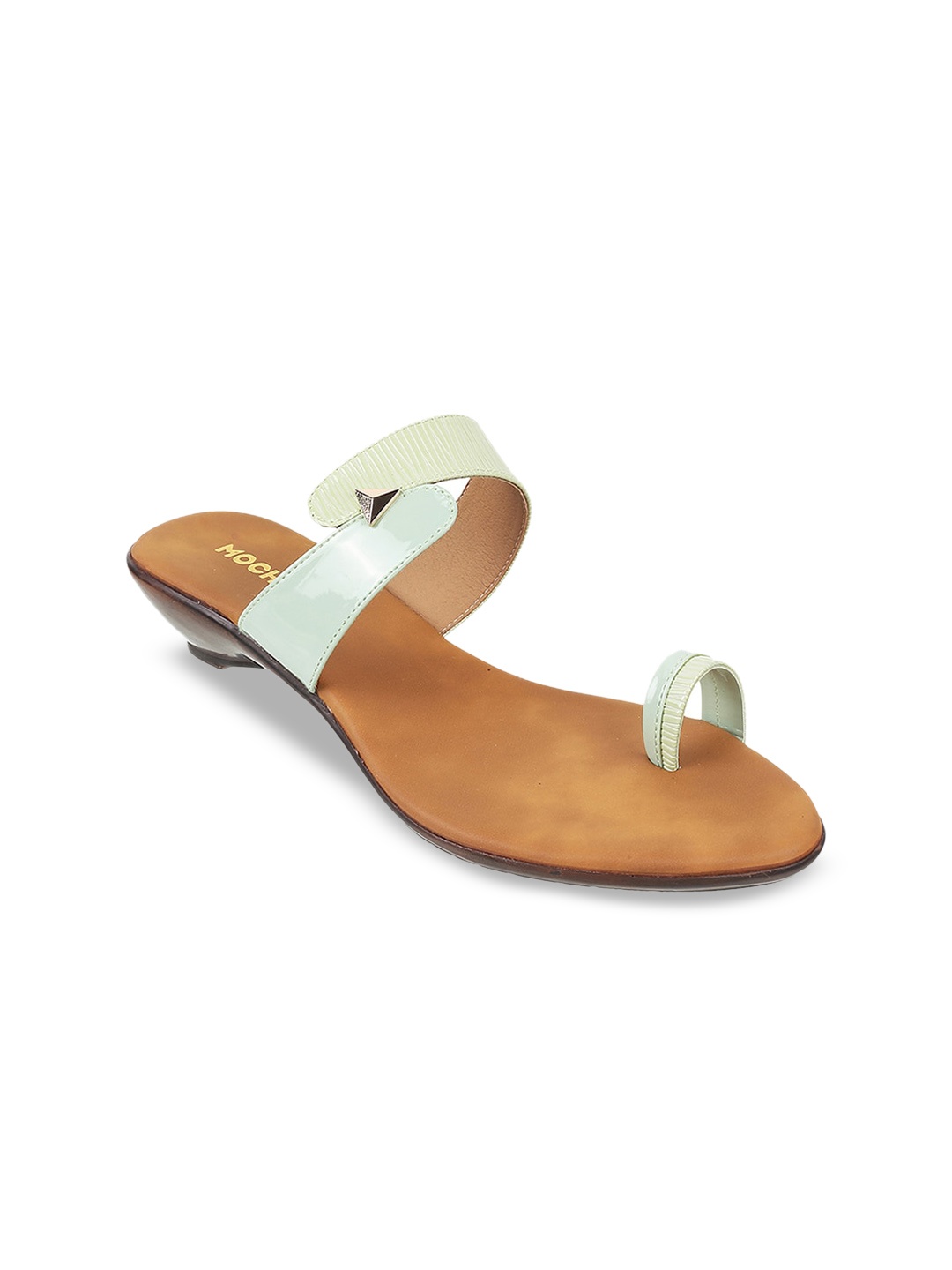 

Mochi Textured One Toe Block Heels, Sea green