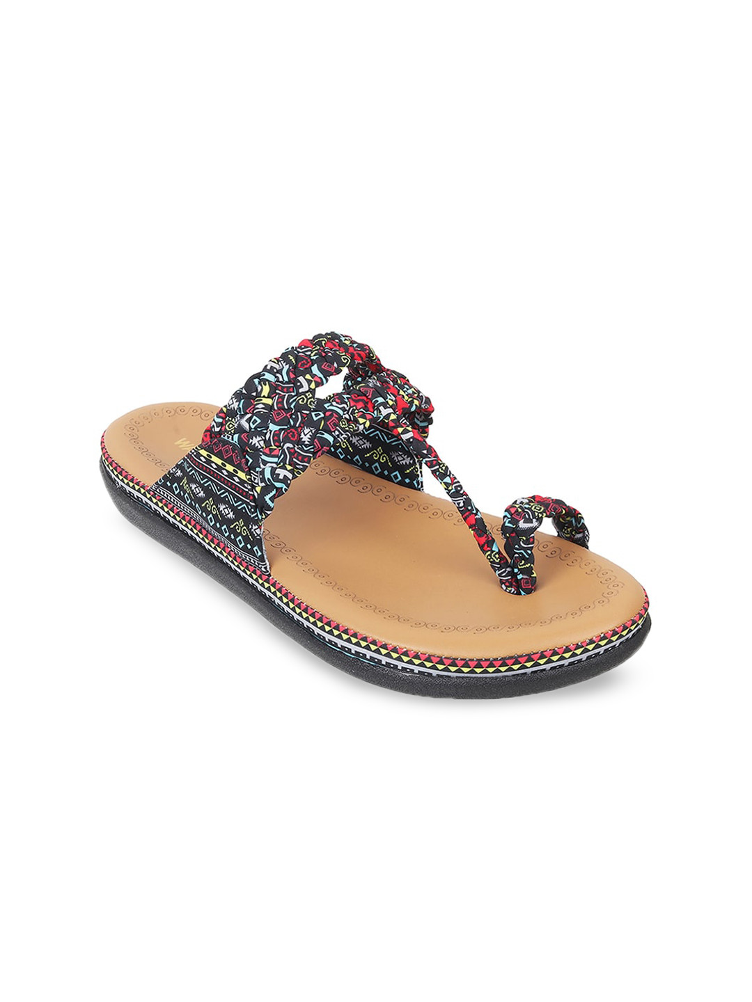 

WALKWAY by Metro Printed One Toe Flats, Black