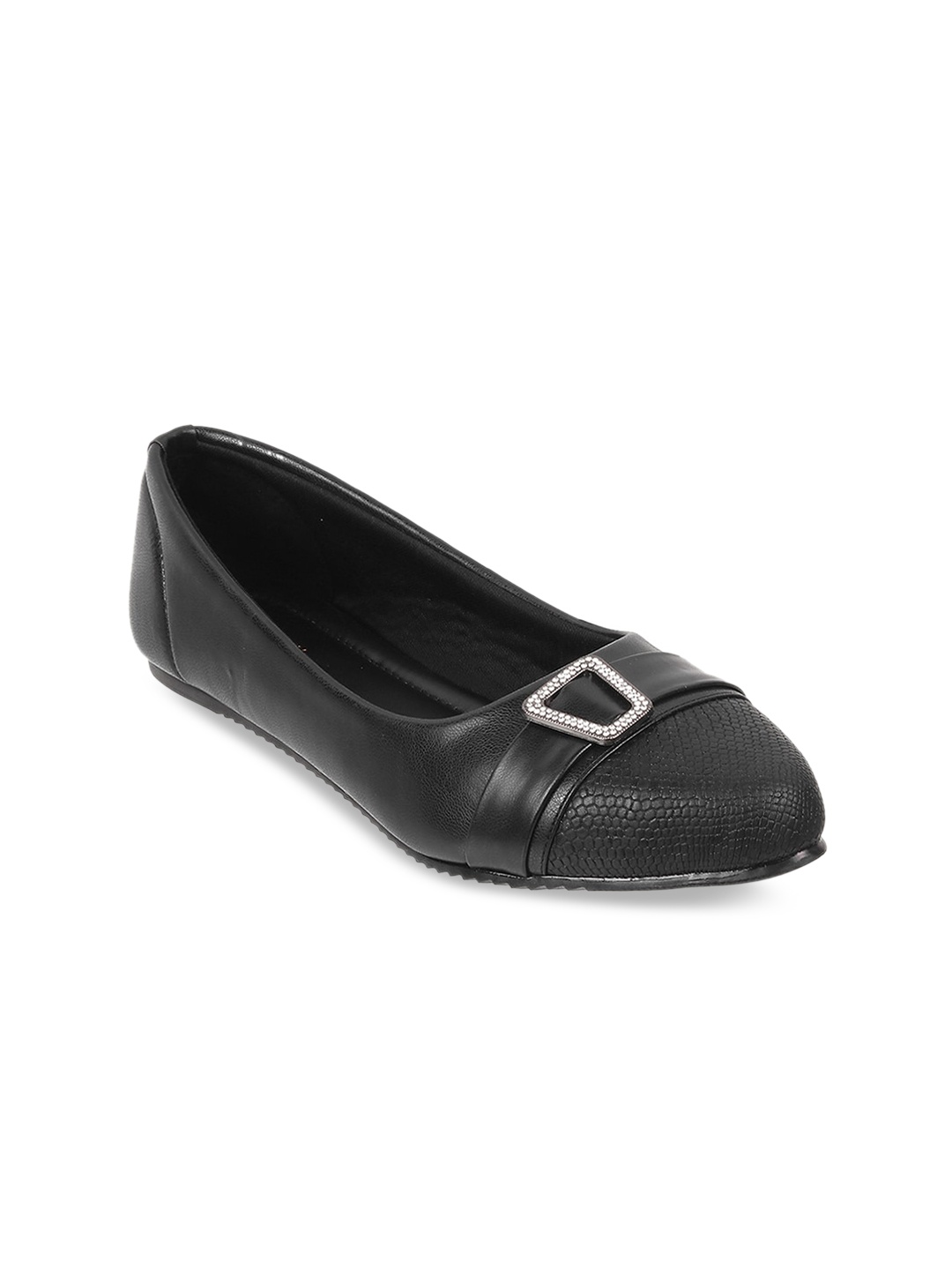 

WALKWAY by Metro Textured Embellished Ballerinas, Black