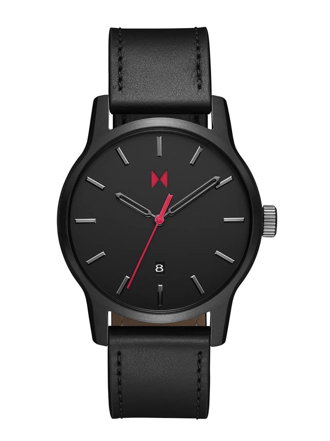 

MVMT MenClassic Ii Leather Straps Reset Time Analogue Watch 28000321-D, Black