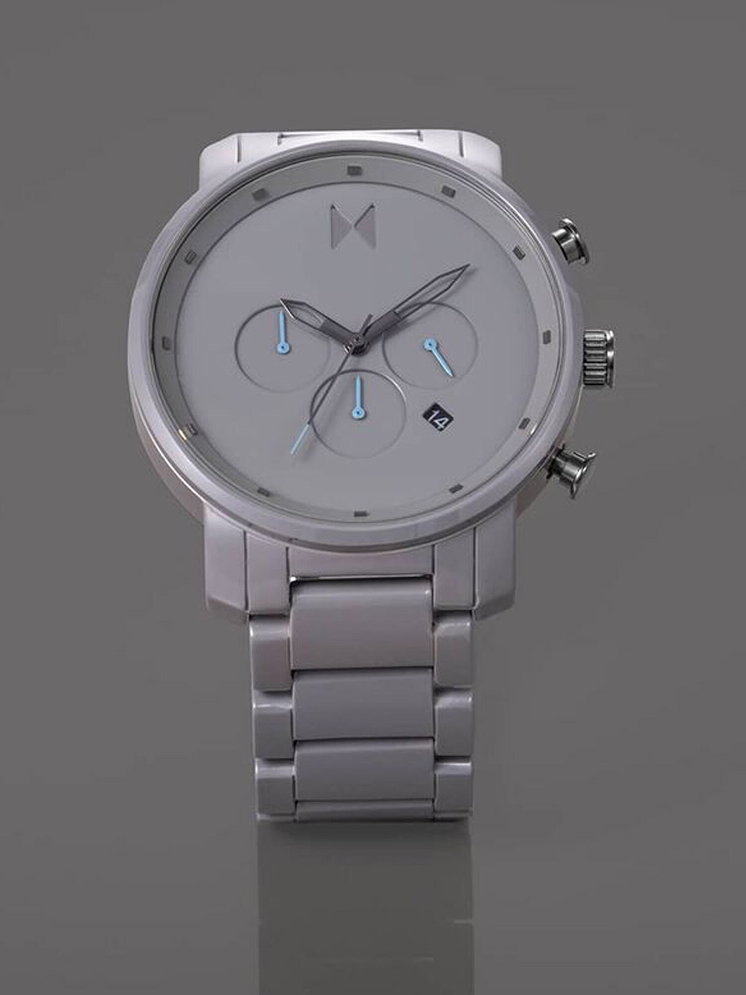 

MVMT Men Ceramic Bracelet Style Straps Analogue Chronograph Watch 28000284-D, Grey