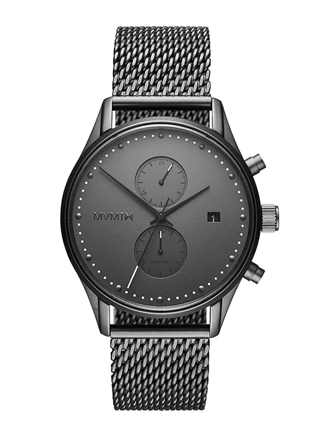 

MVMT Men Voyager Stainless Steel Bracelet Style Analogue Multi Function Watch MV01-GR, Grey