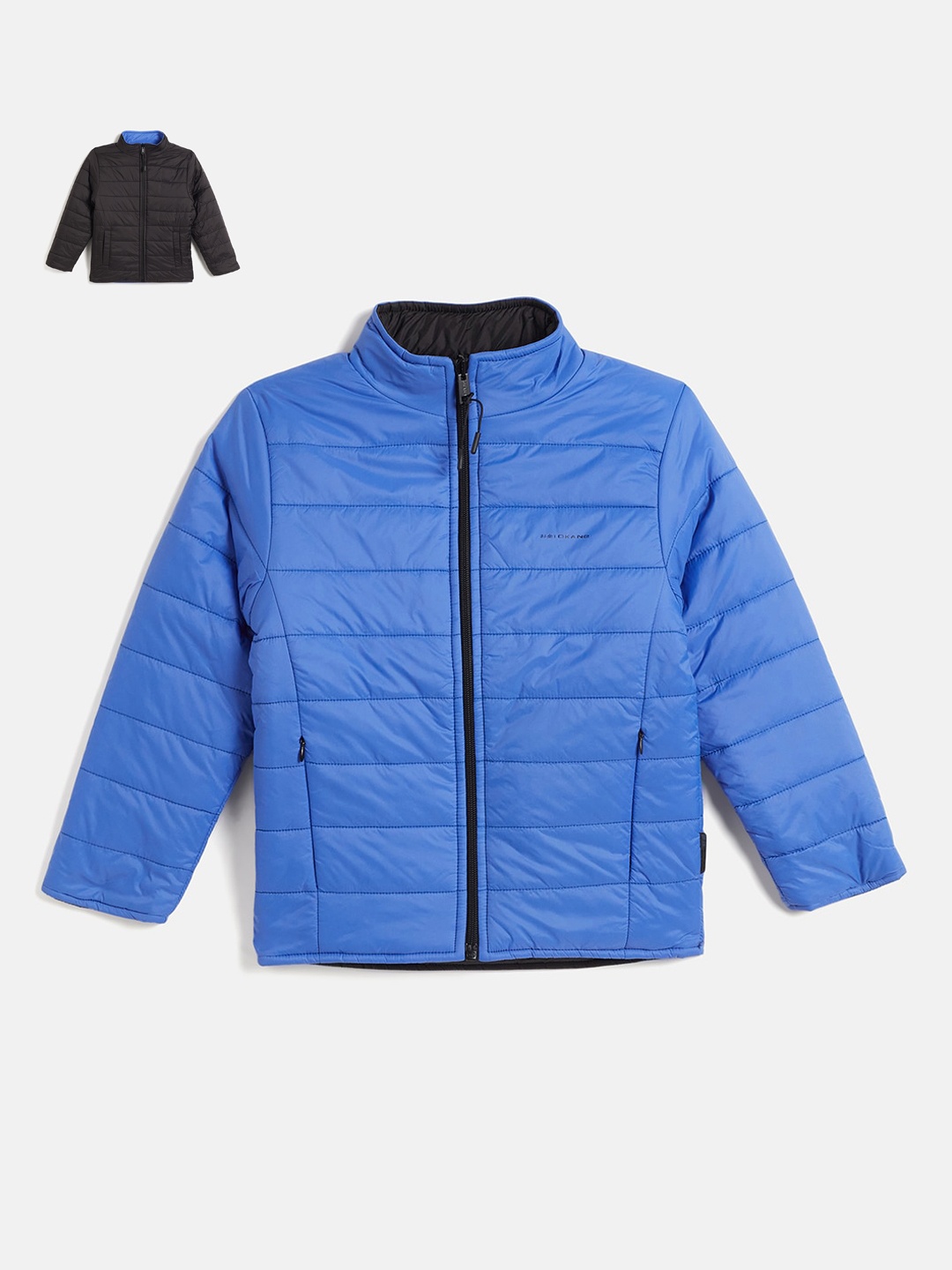 

Okane Boys Mock Collar Reversible Puffer Jacket, Blue