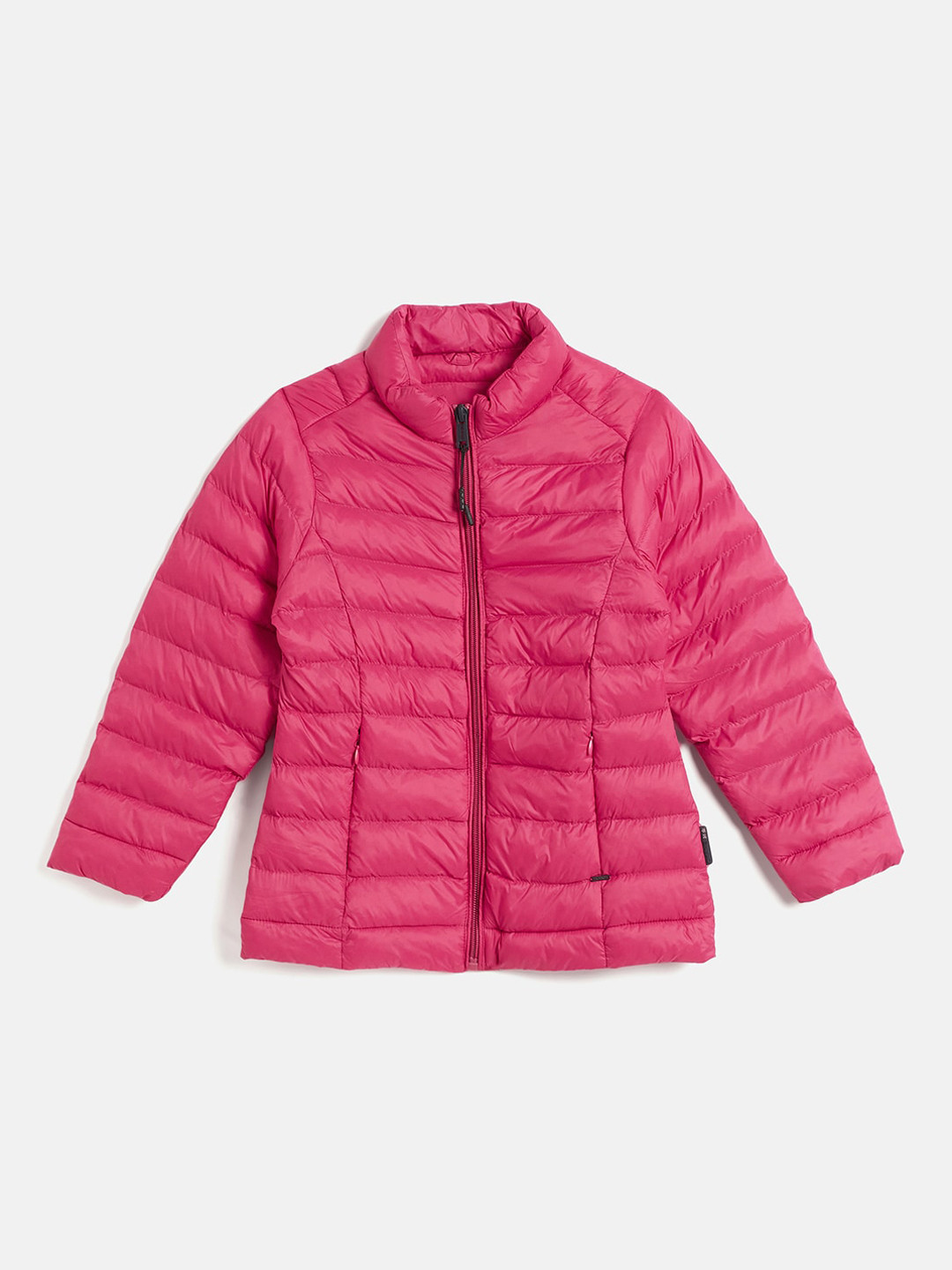 

Okane Girls Mock Collar Lightweight Puffer Jacket, Pink