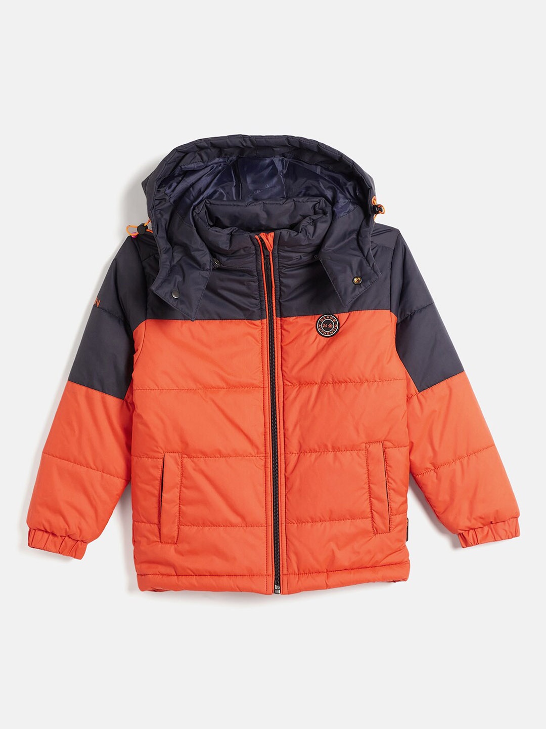 

Okane Boys Colourblocked Lightweight Padded Jacket, Orange