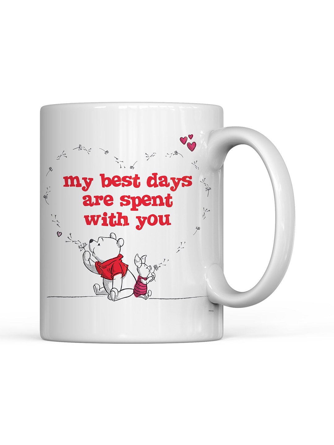 

Home Decor Expert White & Red Typography Printed Ceramic Glossy Mug 300ml