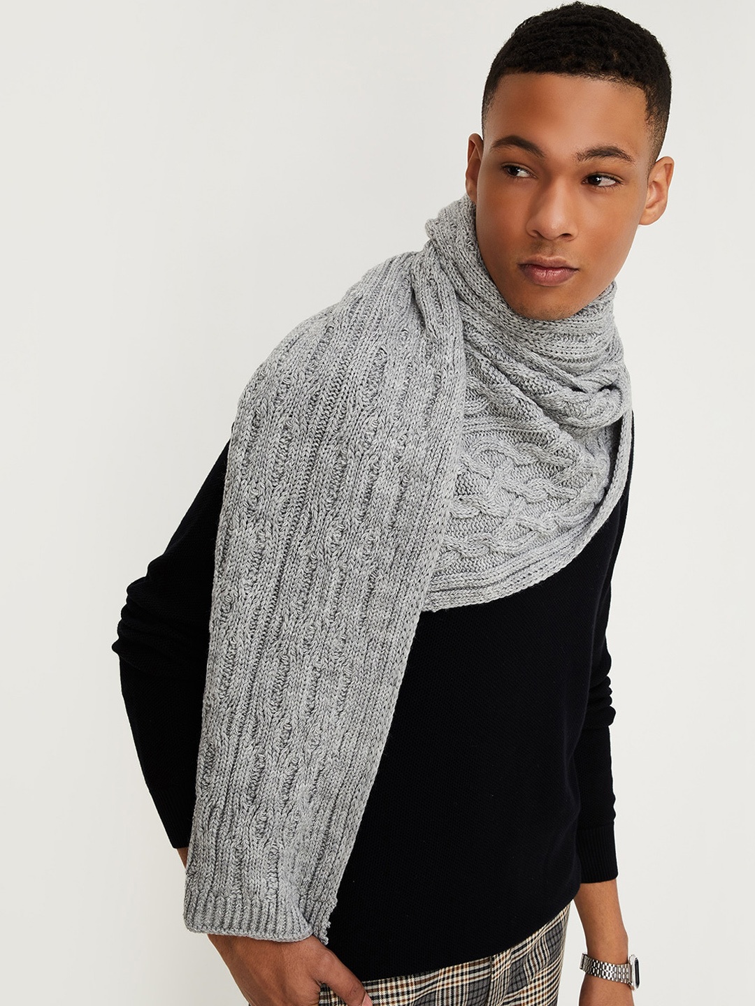 

max Self-Design Acrylic Muffler, Grey