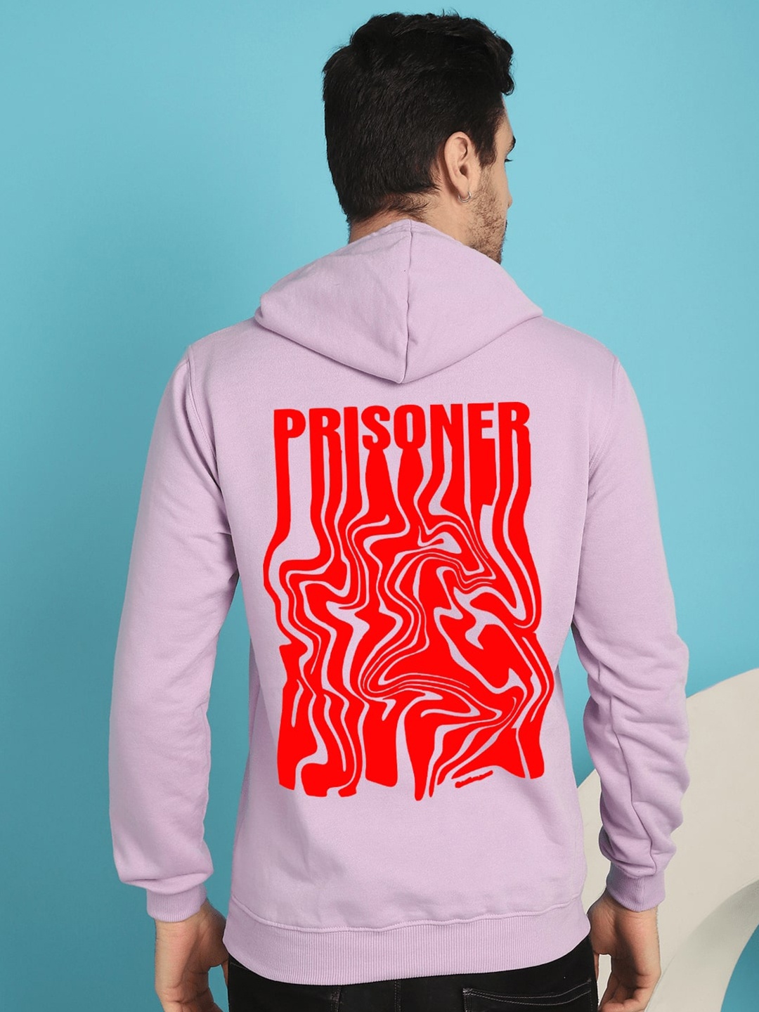 

YOU FOREVER Graphic Printed Hooded Fleece Sweatshirt, Lavender