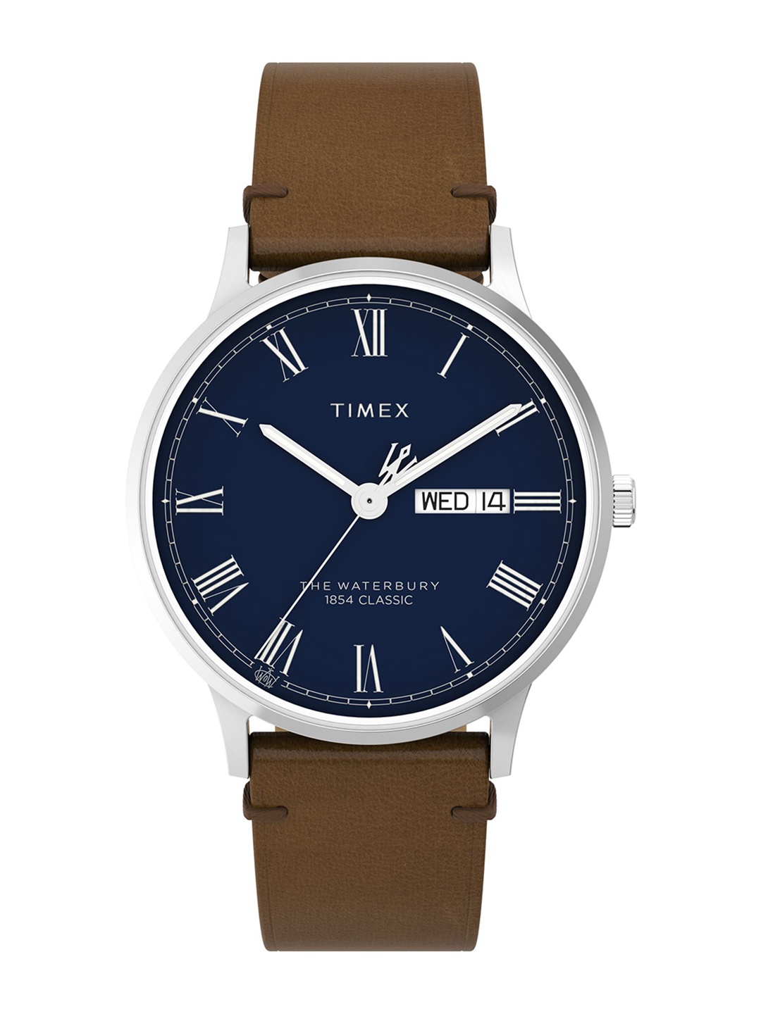 

Timex Waterbury Men Blue Dial & Brown Leather Straps Analogue Watch TW2W14900UJ