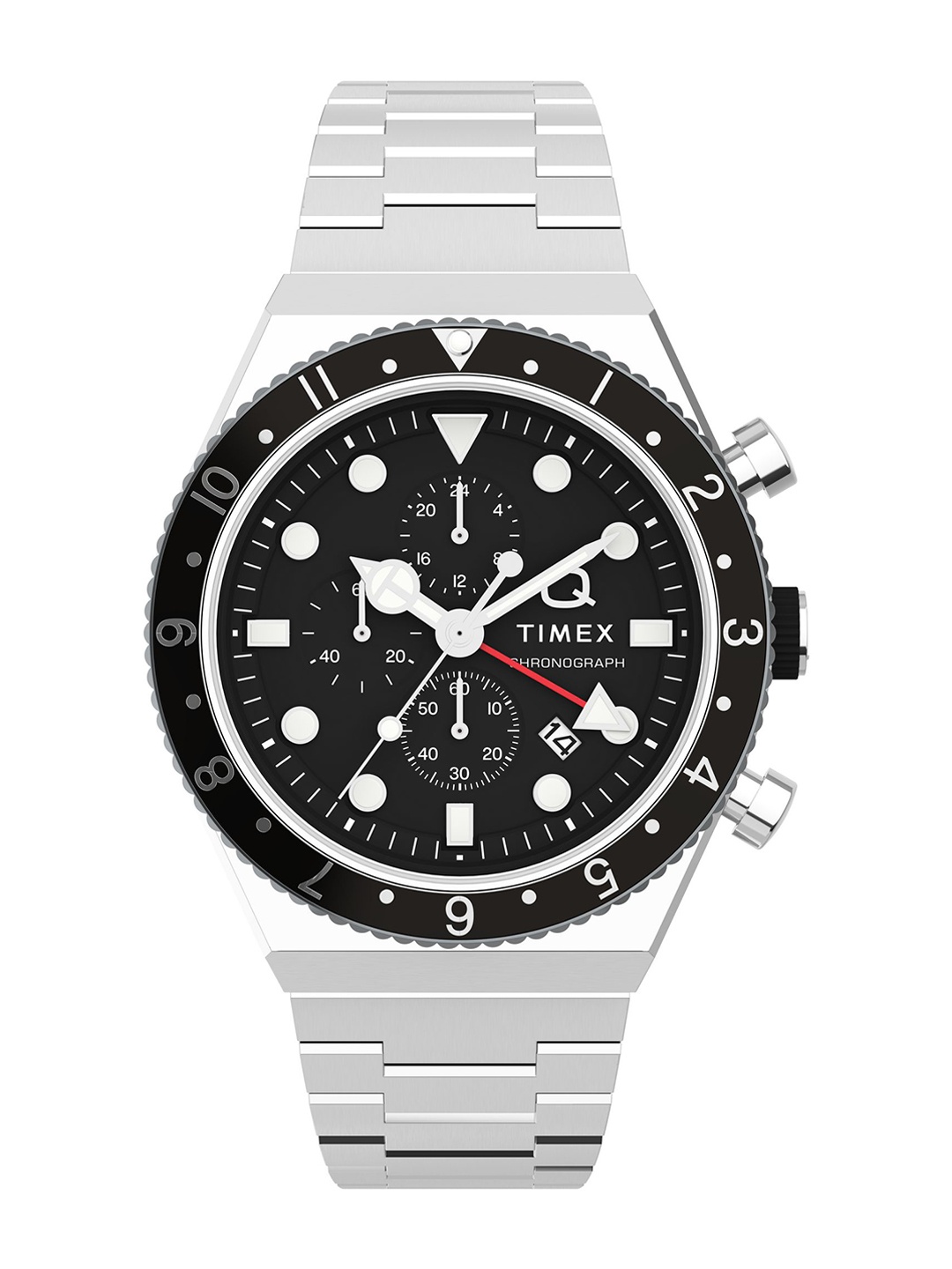 

Timex Men Dial & Stainless Steel Straps Analogue Watch TW2V69800UJ, Black