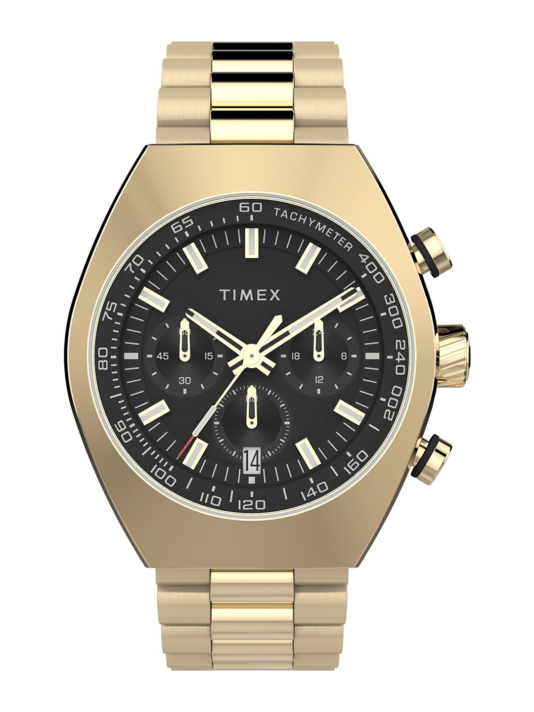 

Timex Men Stainless Steel Straps Analogue Watch TW2W22100UJ, Black