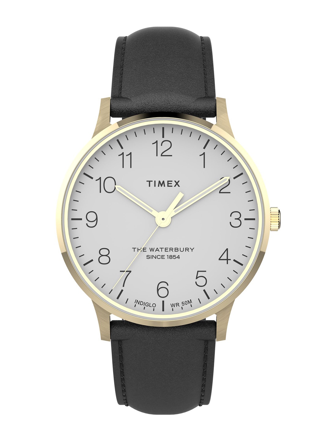 

Timex Men Printed Dial & Leather Straps Analogue Watch TW2U97300UJ, White