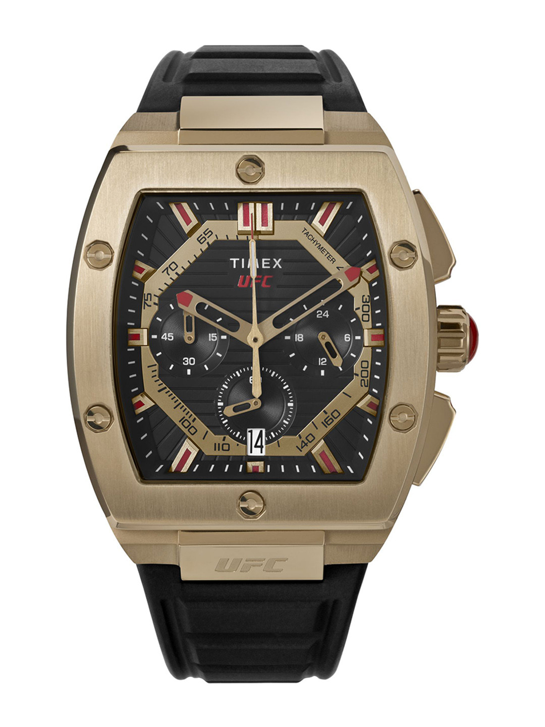 

Timex Men Textured Dial & Textured Straps Analogue Watch TW2V88000X6, Black