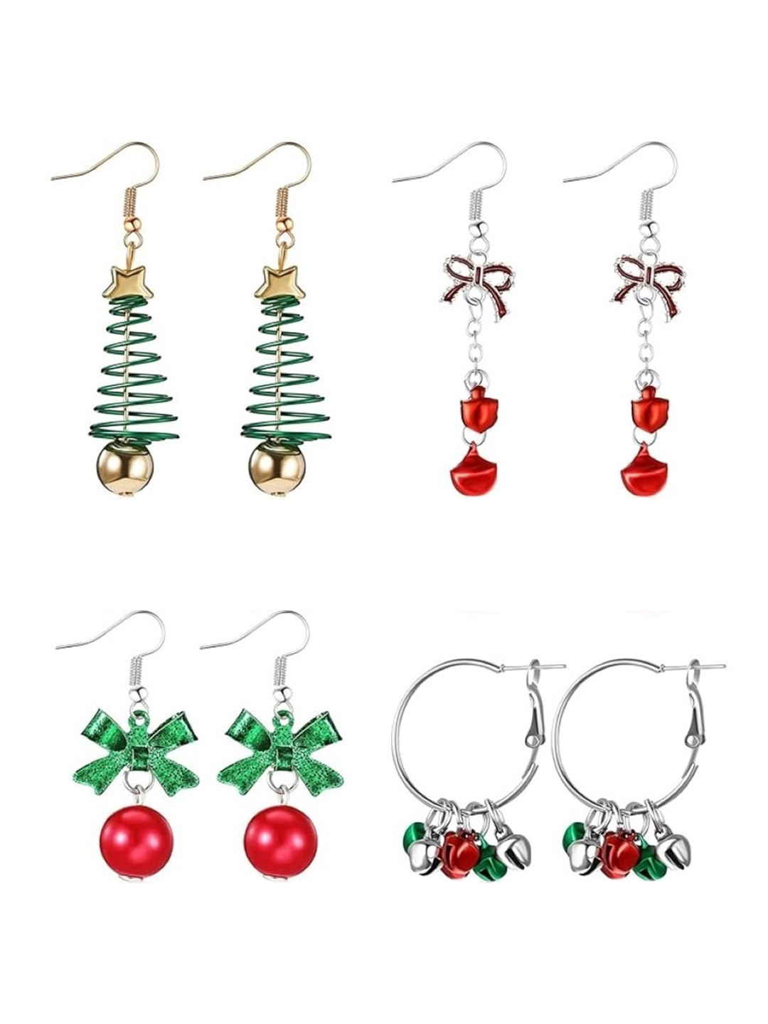 

EL REGALO Set Of 4 Drop Earrings, Gold