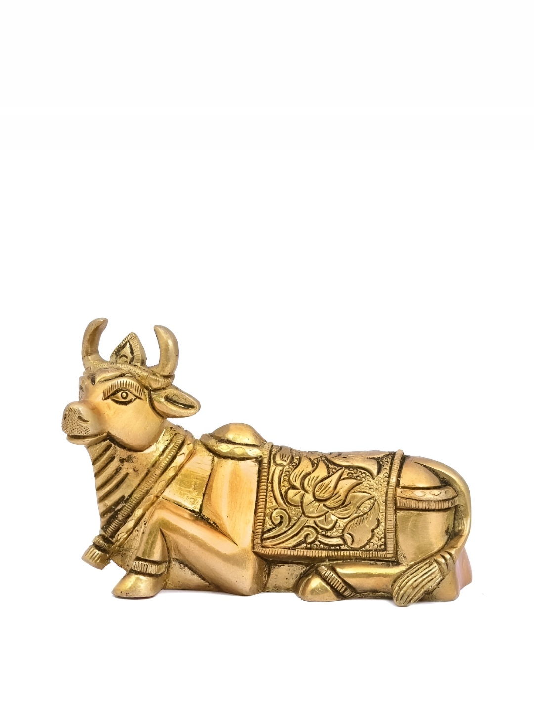 

The Advitya Nandi- Shiva Bull Brass Idol, Gold