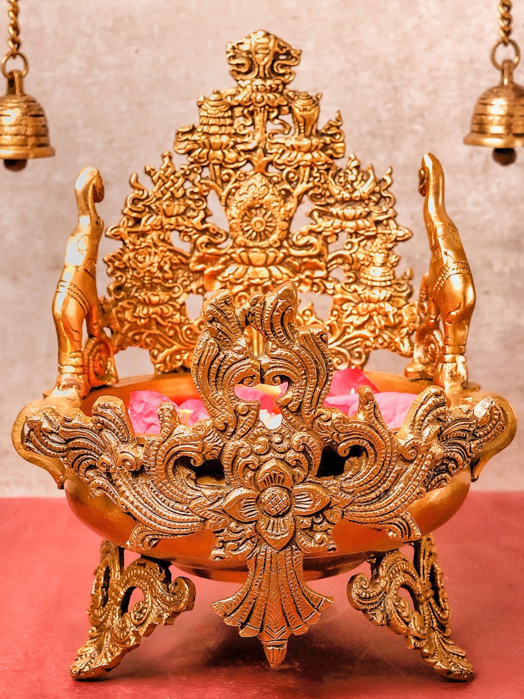 

The Advitya Beautiful Handcrafted Urli Brass Showpiece, Gold