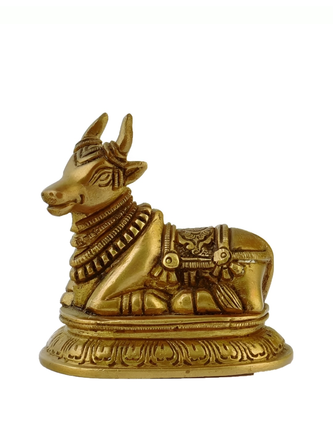 

The Advitya Shiva Nandi Brass Idol Showpiece, Gold