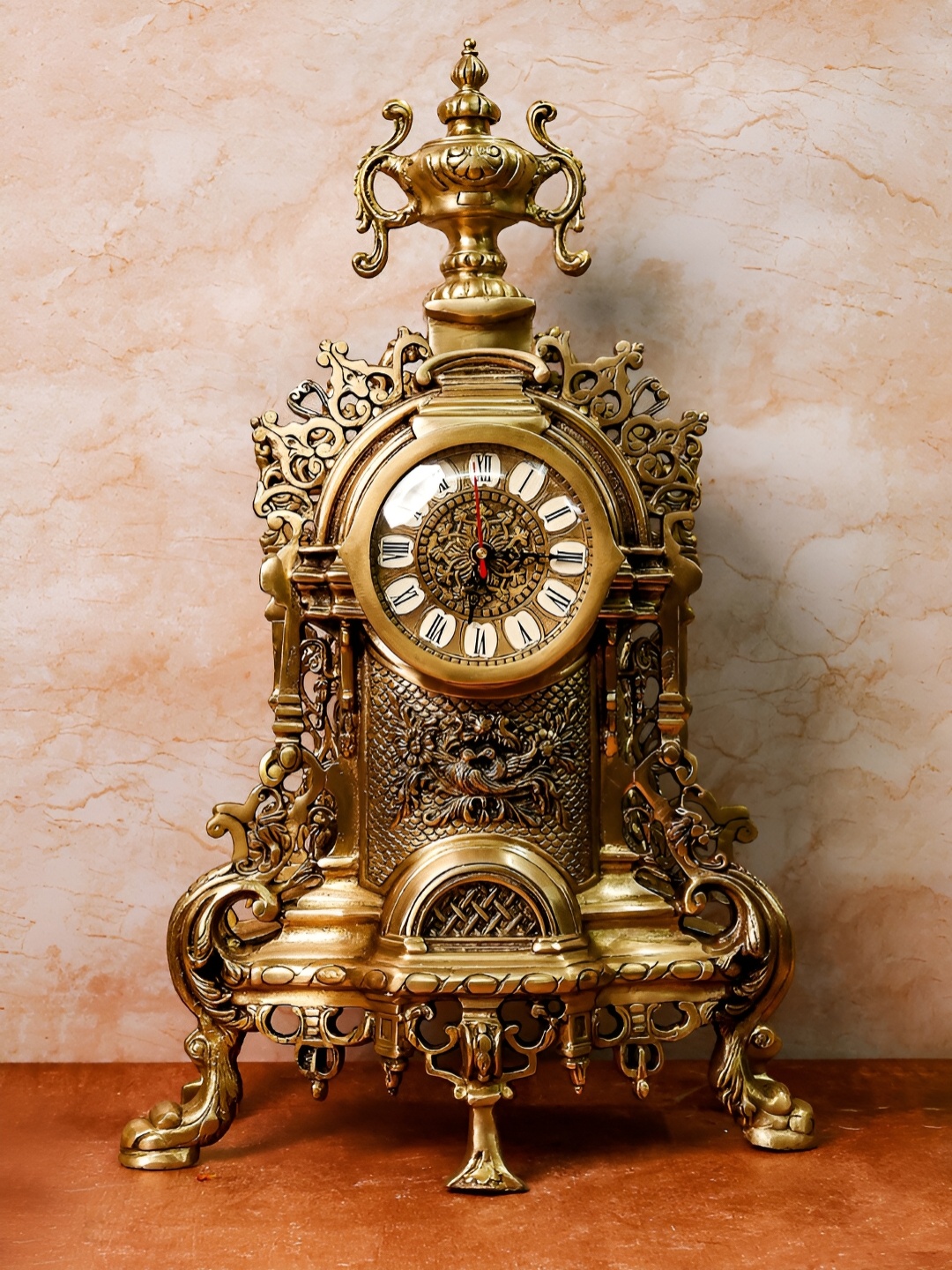 

The Advitya Vintage English Watch (Big) Brass Showpiece, Gold