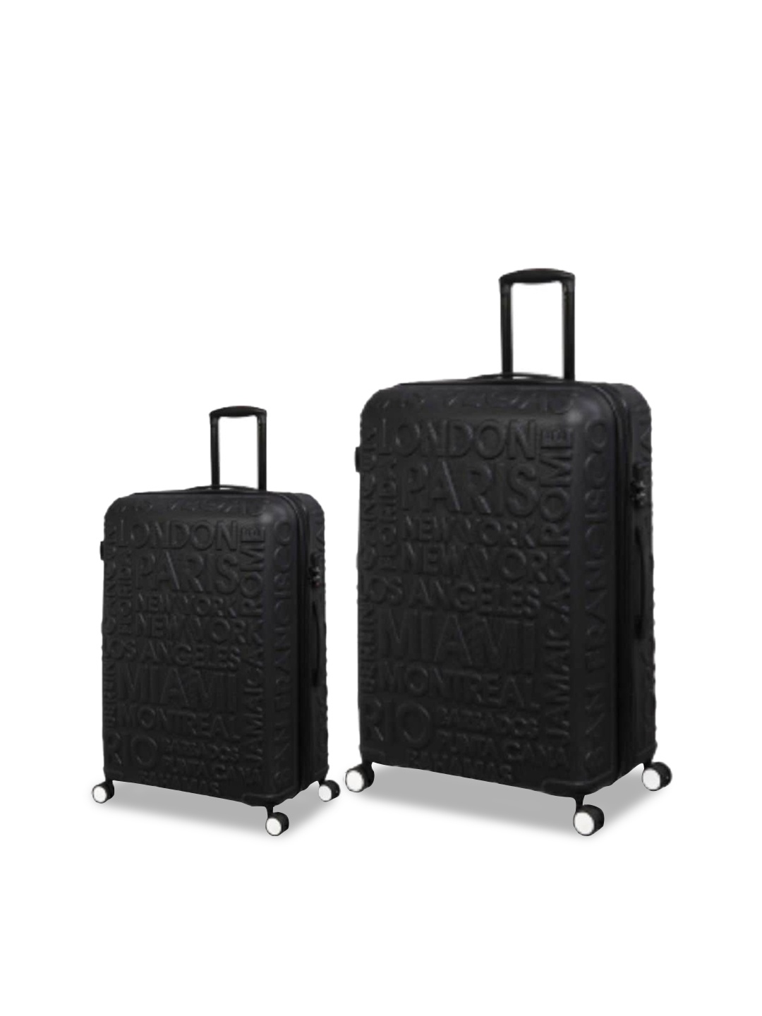 

IT luggage Destination Set Of 2 Textured Trolley Suitcase - 156 L, Black