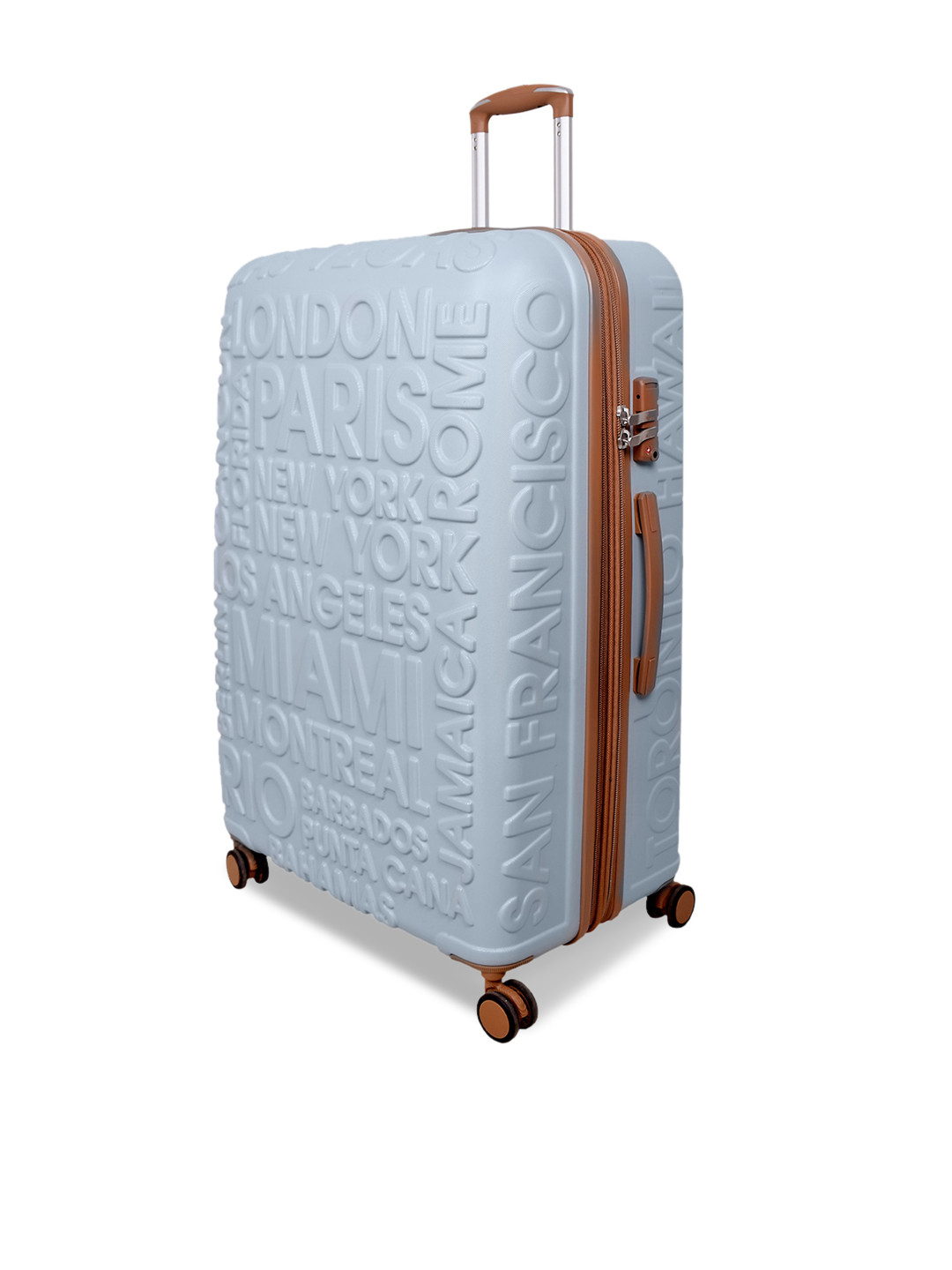 

IT luggage Destination Blue Hard Sided Medium Trolley Bag 24 Inch