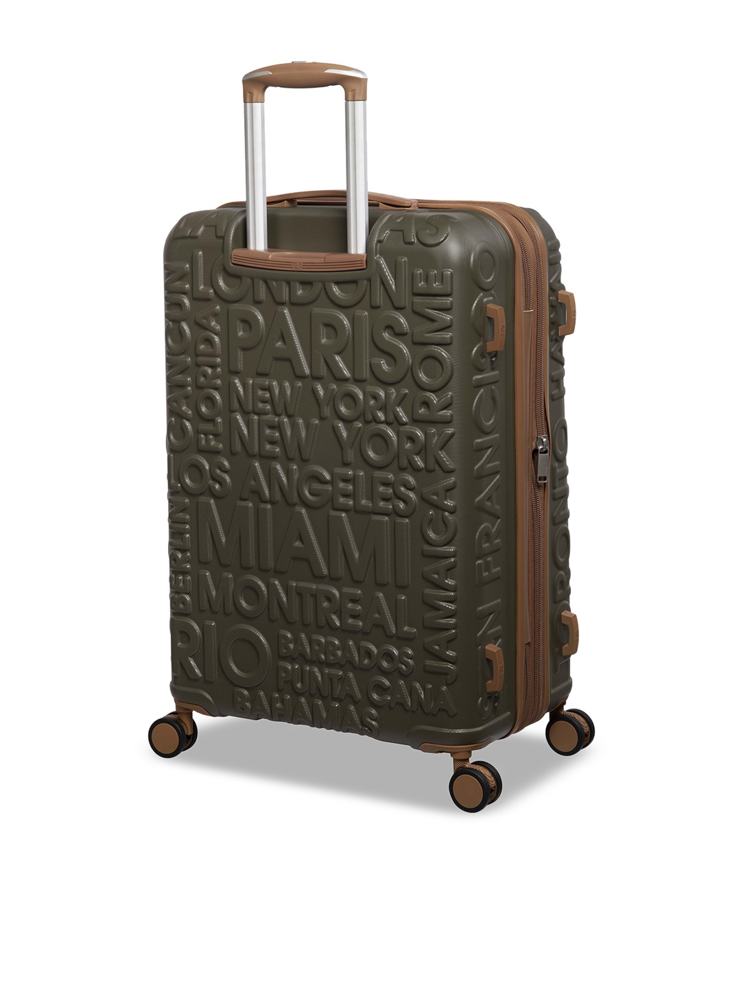 

IT luggage Destination Textured Large Hard-Sided Trolley Suitcase, Olive