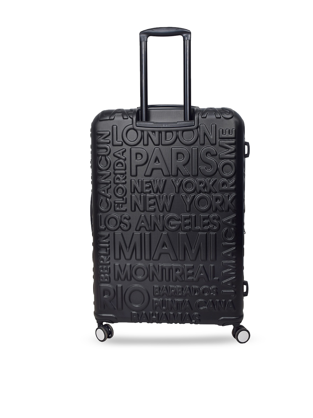 

IT luggage Destination Textured Hard-Sided Large Trolley Suitcase, Black