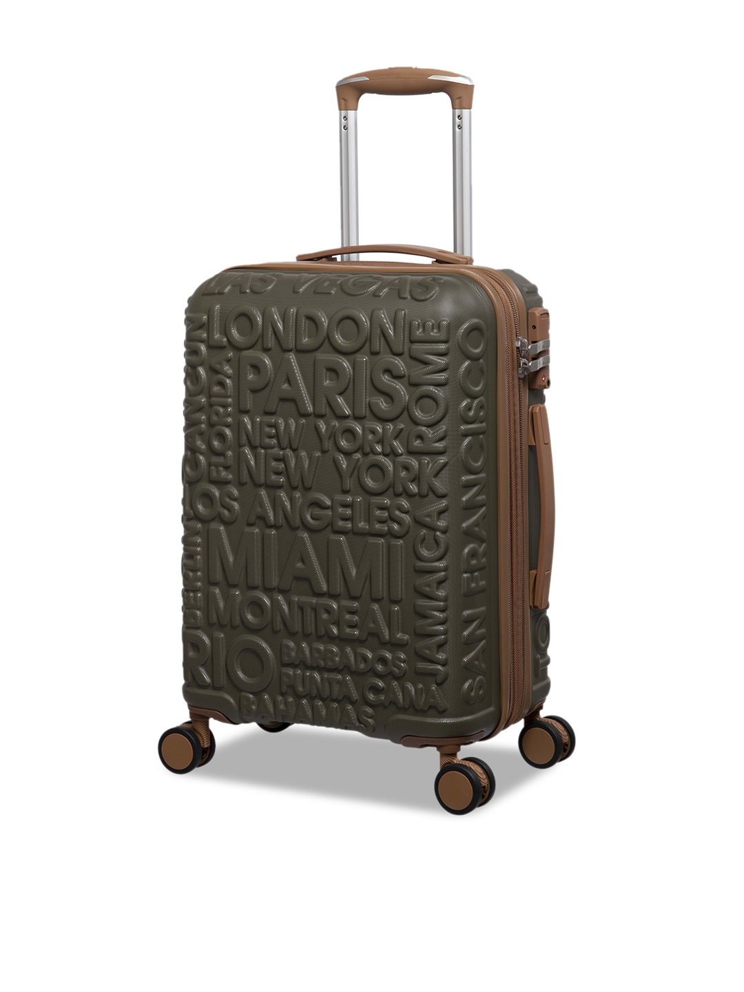 

IT luggage Destination Textured Hard-Sided Cabin Trolley Suitcase, Olive